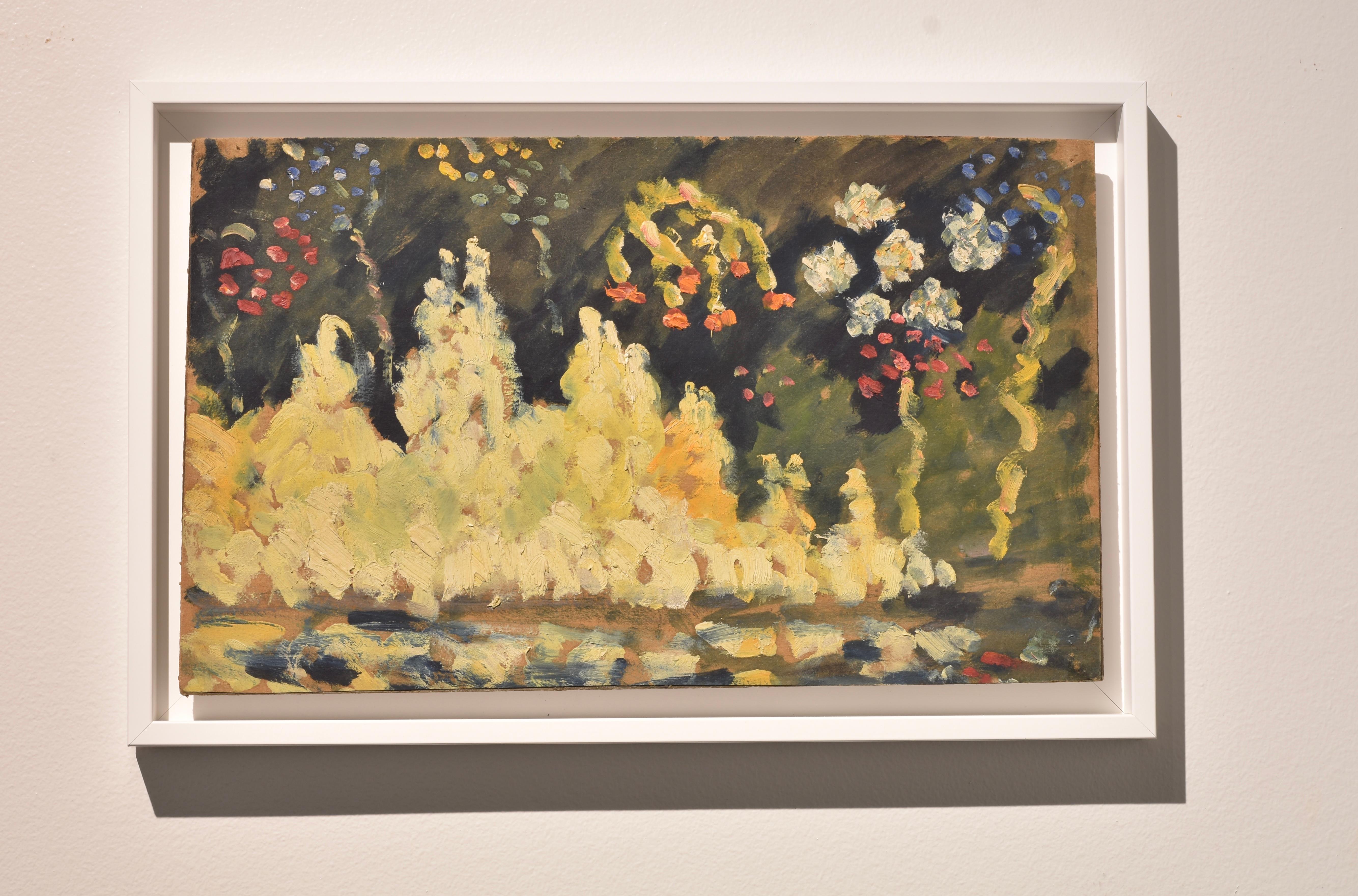 Paisaje abstracto, Marie Lucie Nessi, Mujer Postimpresionista, Pintura al óleo, 1950 - Painting Posimpresionista de marie lucie NESSI