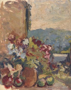 Blumenstrauß, Marie Lucie Nessi, Frau Postimpressionist, Ölgemälde, 1950