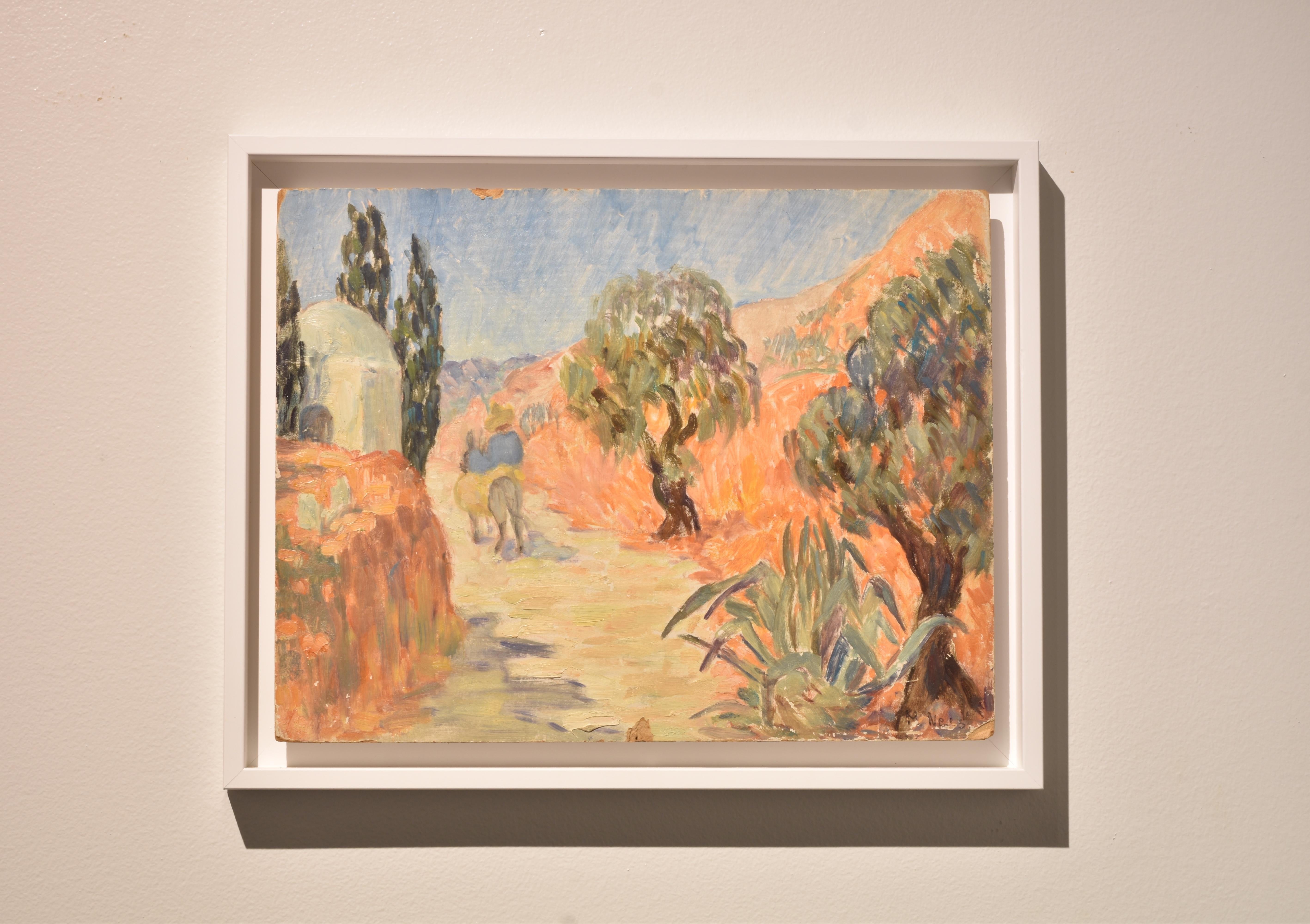 Reiter im Sommer, Marie Lucie Nessi, Frau Post-Impressionist, Ölgemälde, 1950 (Post-Impressionismus), Painting, von marie lucie NESSI