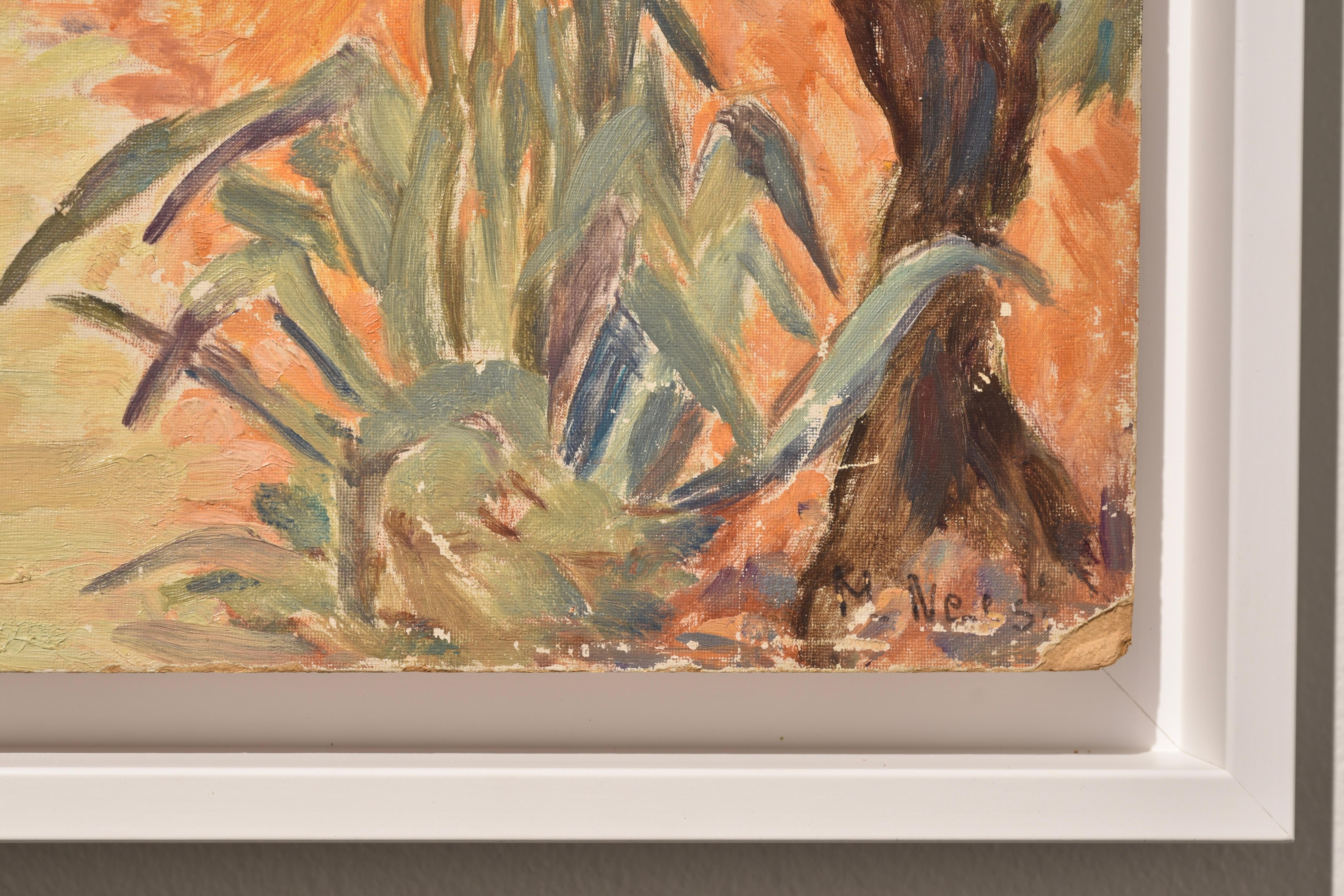 Reiter im Sommer, Marie Lucie Nessi, Frau Post-Impressionist, Ölgemälde, 1950 im Angebot 1