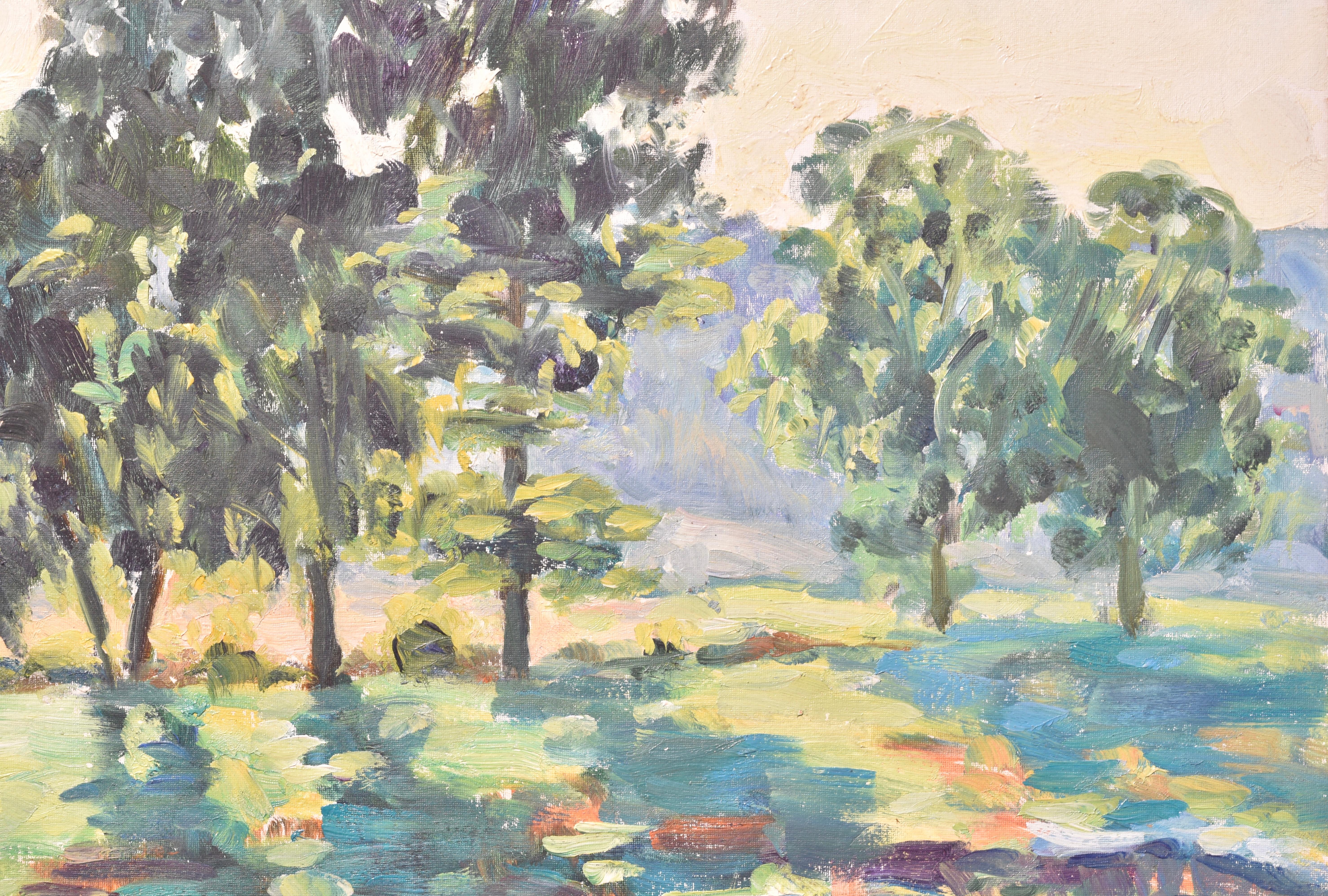 Marie Lucie Nessi-Valtat
Sur de Francia, hacia 1960
Óleo sobre tabla
13 × 16 1/10 in  33 × 41 cm
Tamaño del marco: 15 1/3 x 18 1/2 pulg.  39 x 47 cm

Marie-Lucie Nessi Valtat fue una pintora francesa nacida en París el 9 de julio de 1910. Estudió en