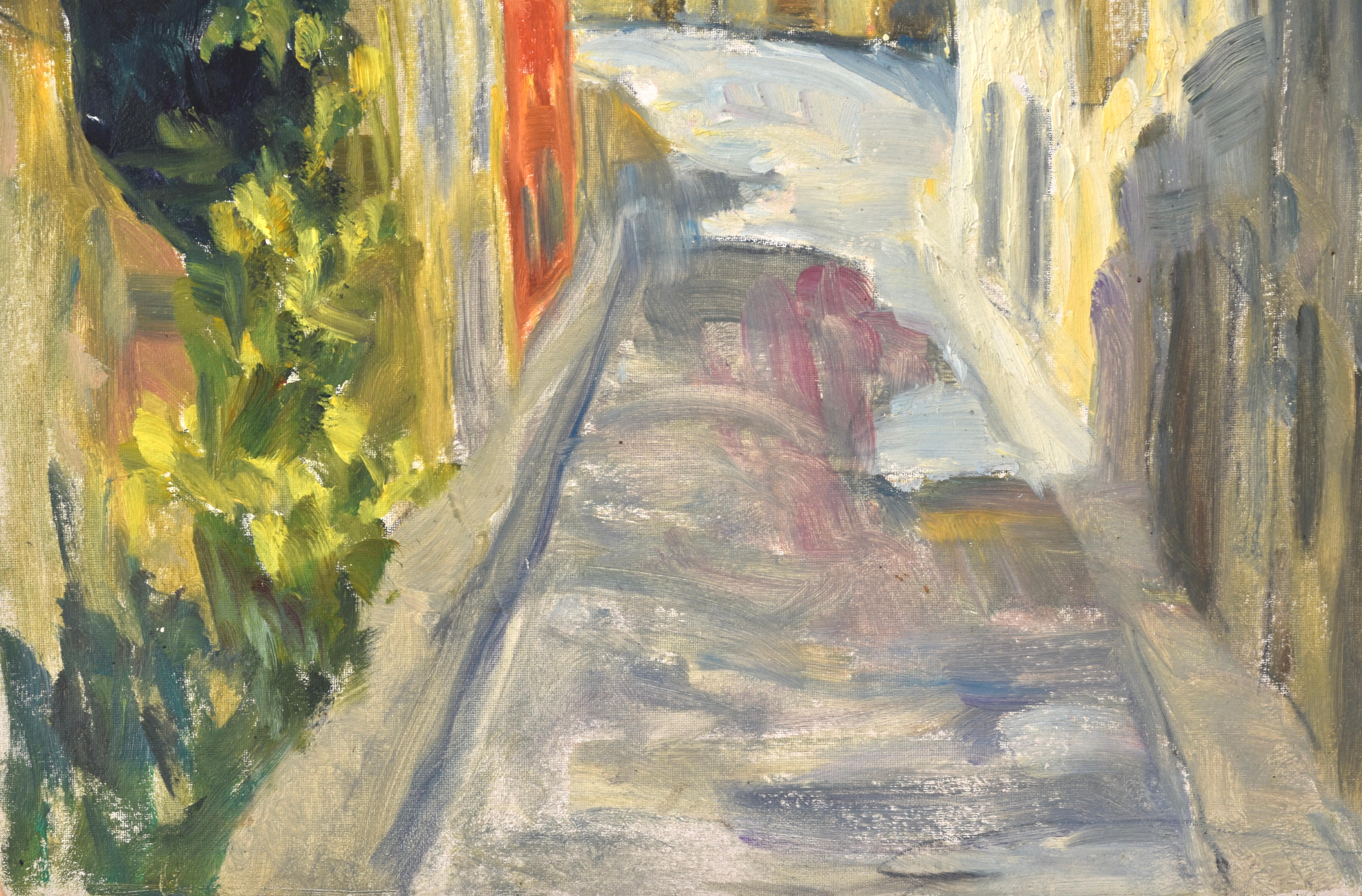 Südfrankreich, Marie Lucie Nessi, Frau Postimpressionist, Ölgemälde, 1950 (Beige), Landscape Painting, von marie lucie NESSI
