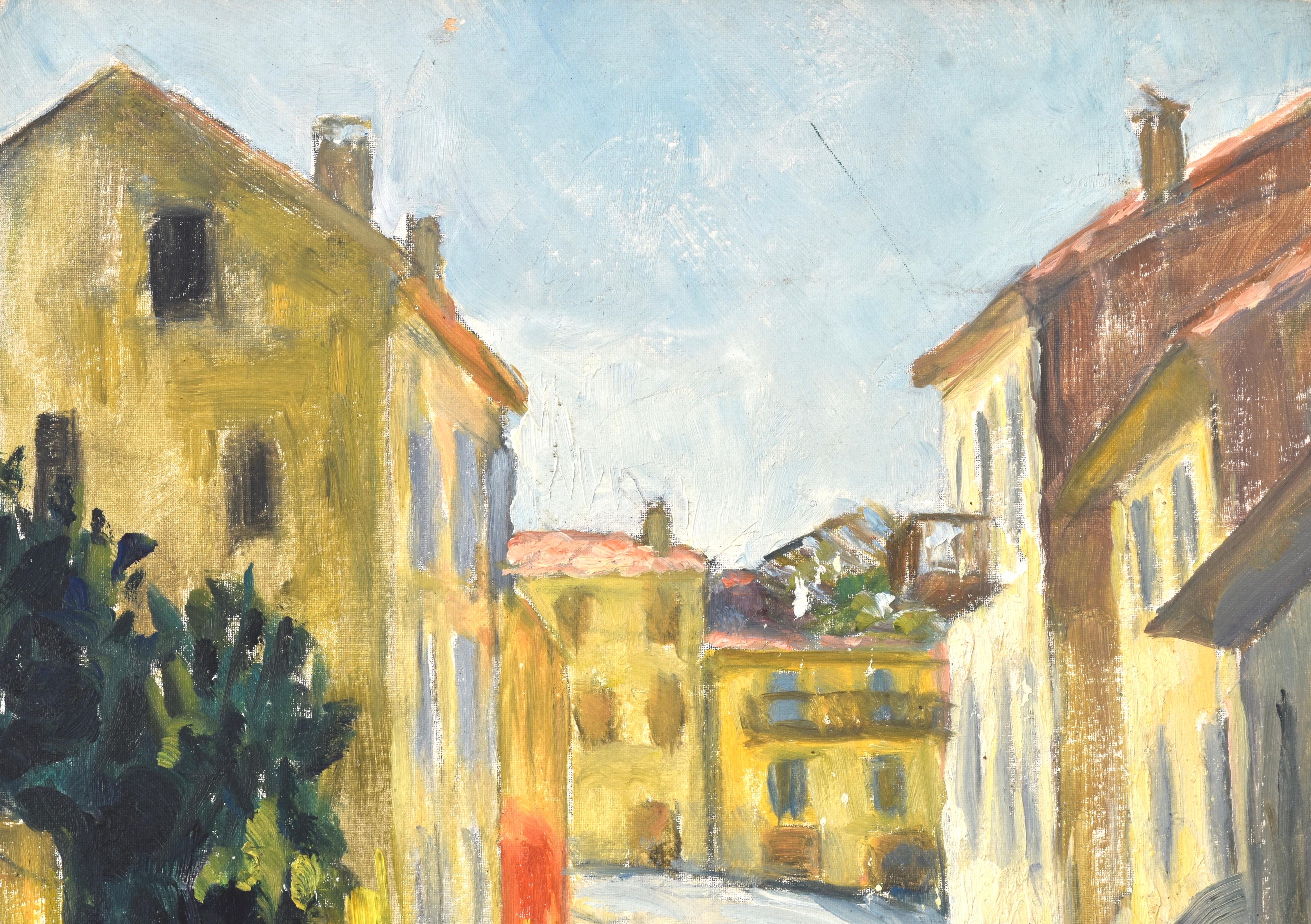 Marie-Lucie Nessi Valtat
Südfrankreich, ca. 1950
Öl auf Leinwand auf Karton montiert
13 3/4 x 10 2/3 in l 35 x 27 cm
Rahmengröße: 15 3/4 x 12 2/3 in l 40 x 32 cm

Marie-Lucie Nessi Valtat war eine französische Malerin, die am 9. Juli 1910 in Paris