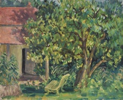 Sud de la France, Marie Lucie NESSI, Femme Post Impressionniste, Peinture à l'huile, 1950