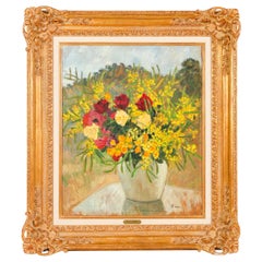 Vibrant Still Life With Red & Yellow Flowers Bouquet