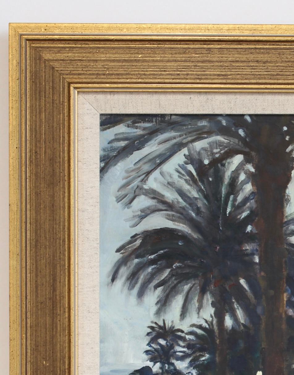 'Le Hôtel Negresco à Nice', oil on canvas, by Marie-Lucie Nessi-Valtat (circa 1960s). The artist has beautifully captured the glamour of the building on the famous Promenade des Anglais, just as the sun is about to set. The hotel's iconic dome has