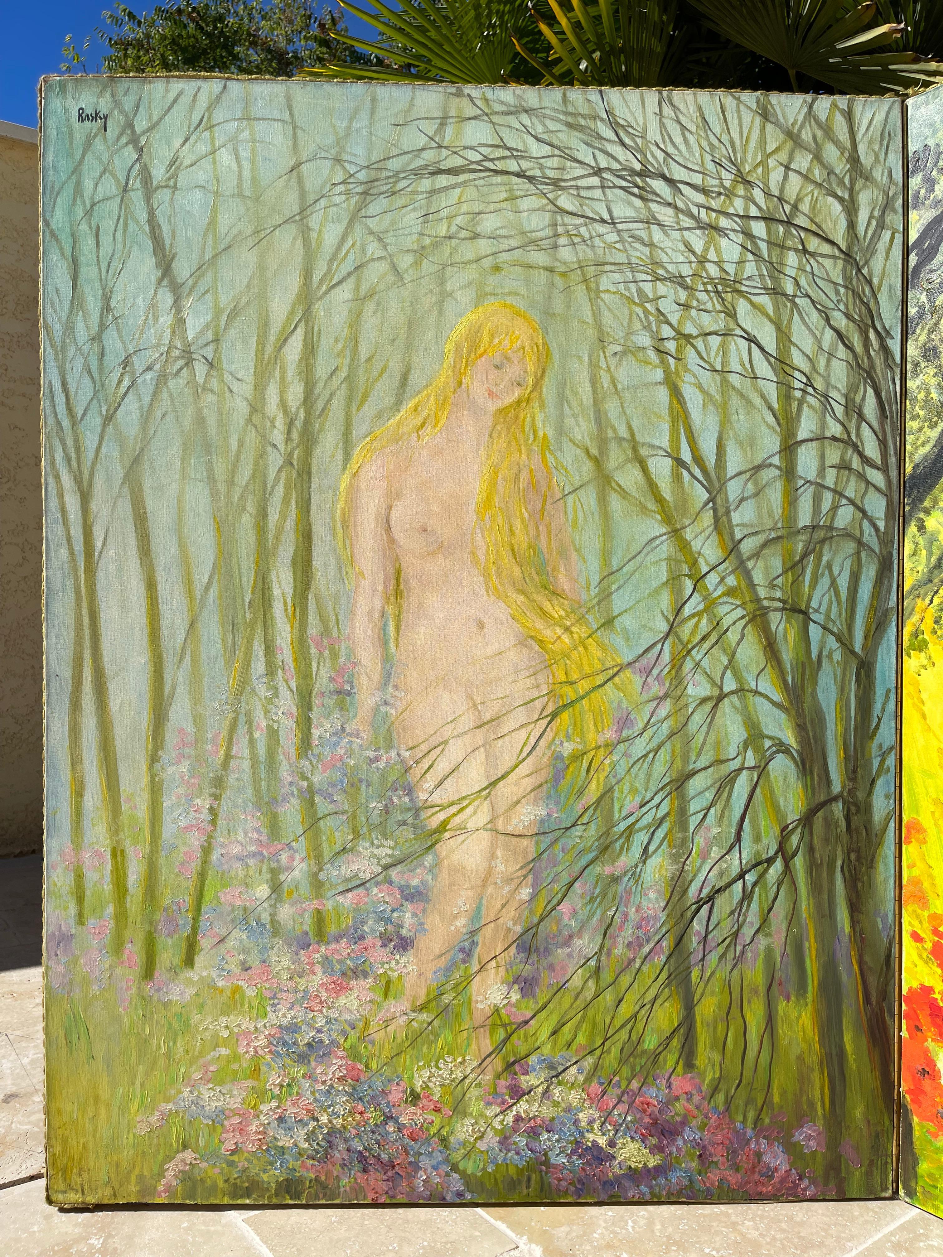 Marie-madeleine von Rasky - Die 4 Jahreszeiten (Gemalt) im Angebot