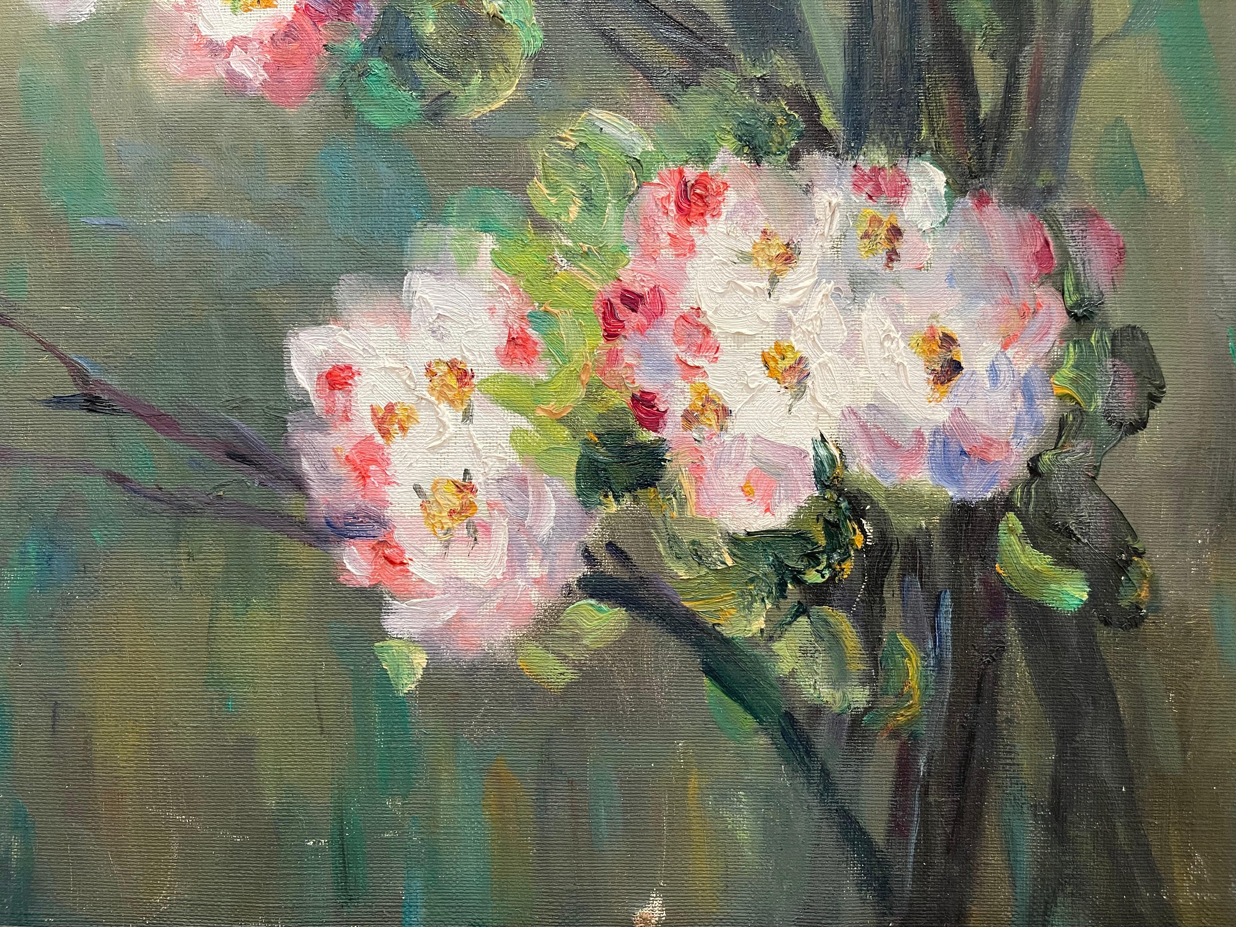 French Marie-madeleine De Rasky - Cherry Blossom Branch For Sale