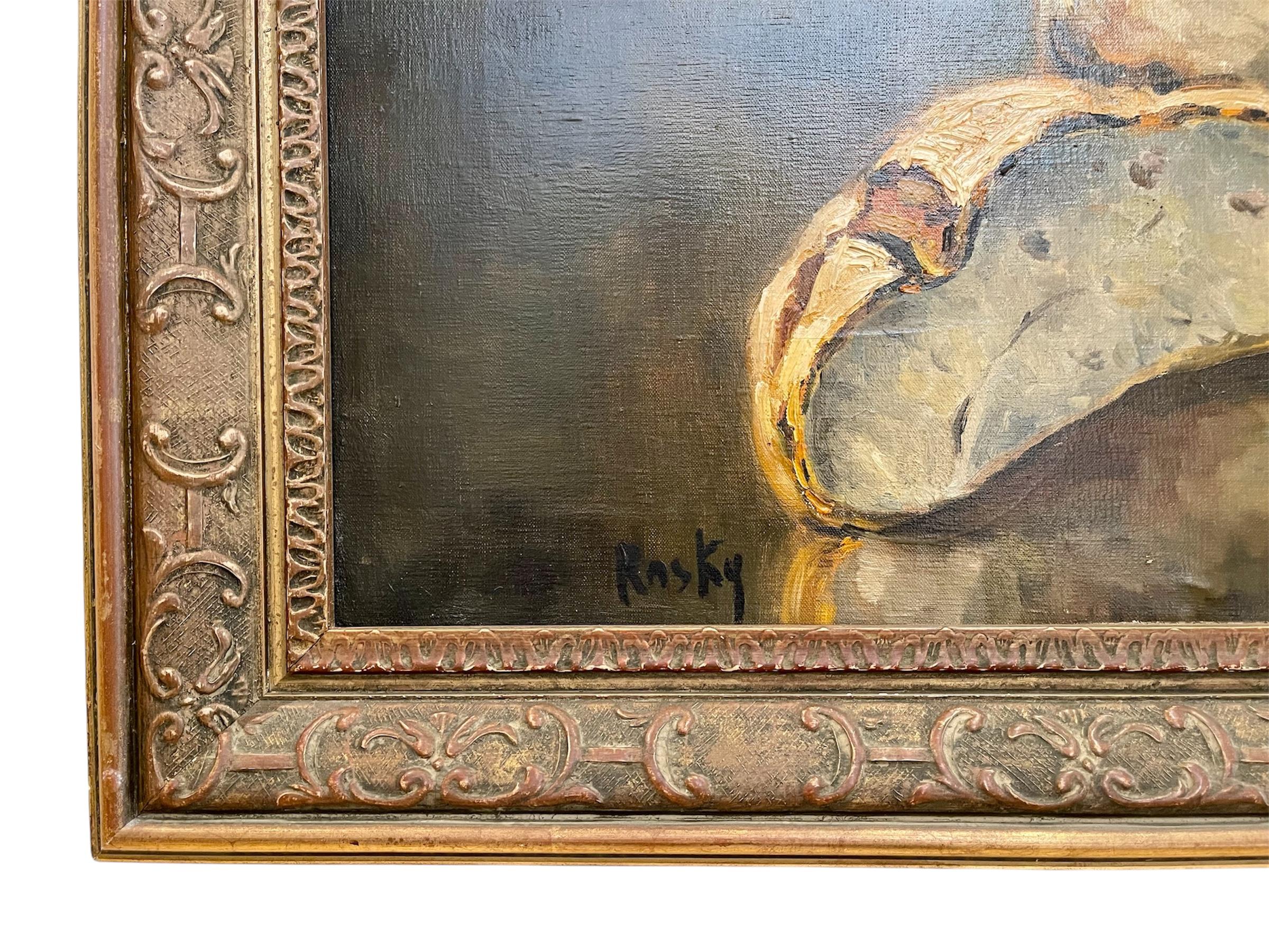 Marie-madeleine De Rasky - Copper, Poppies, Wheat, Bread And Fruit For Sale 6