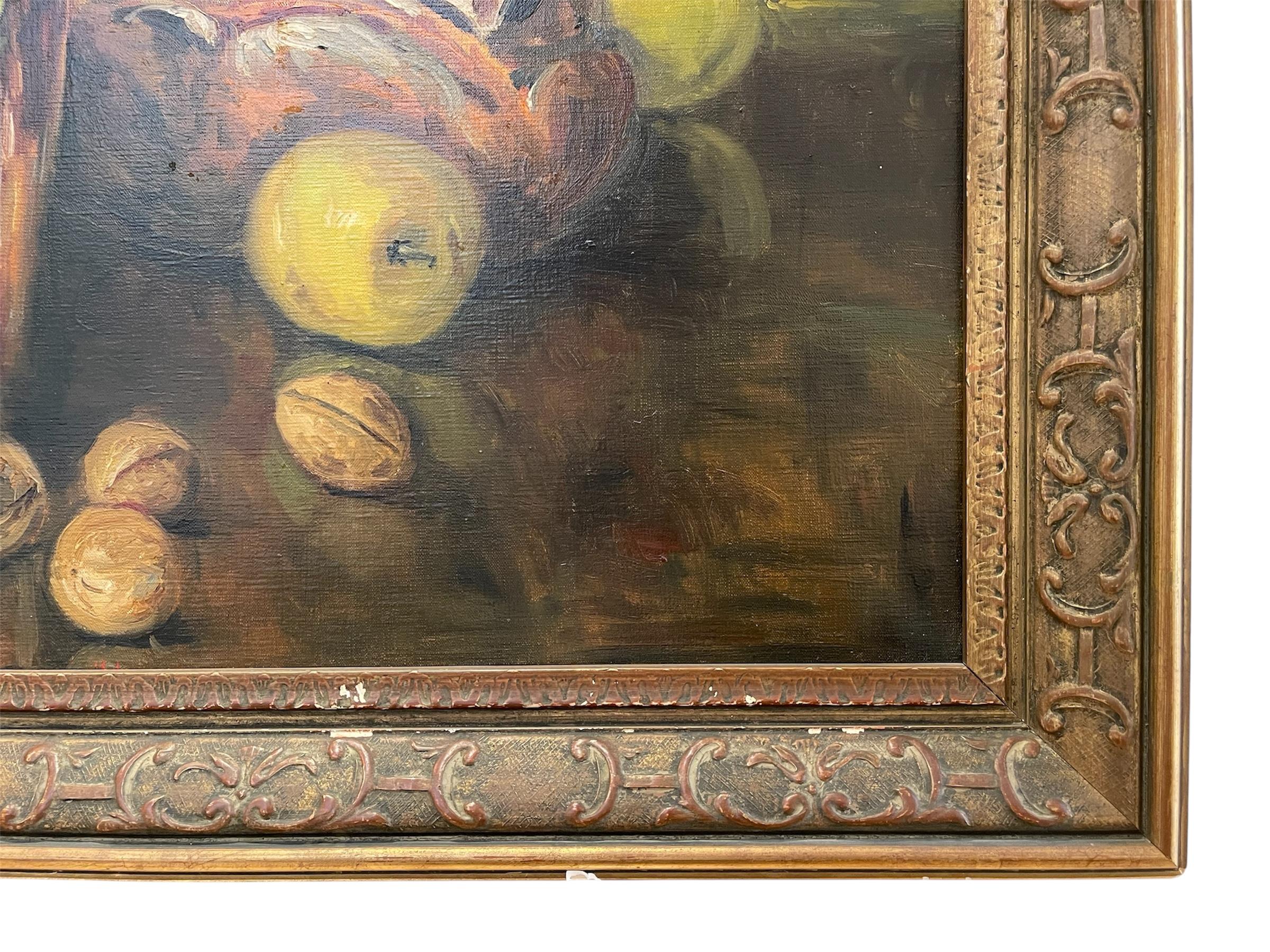 Marie-madeleine De Rasky - Copper, Poppies, Wheat, Bread And Fruit For Sale 7