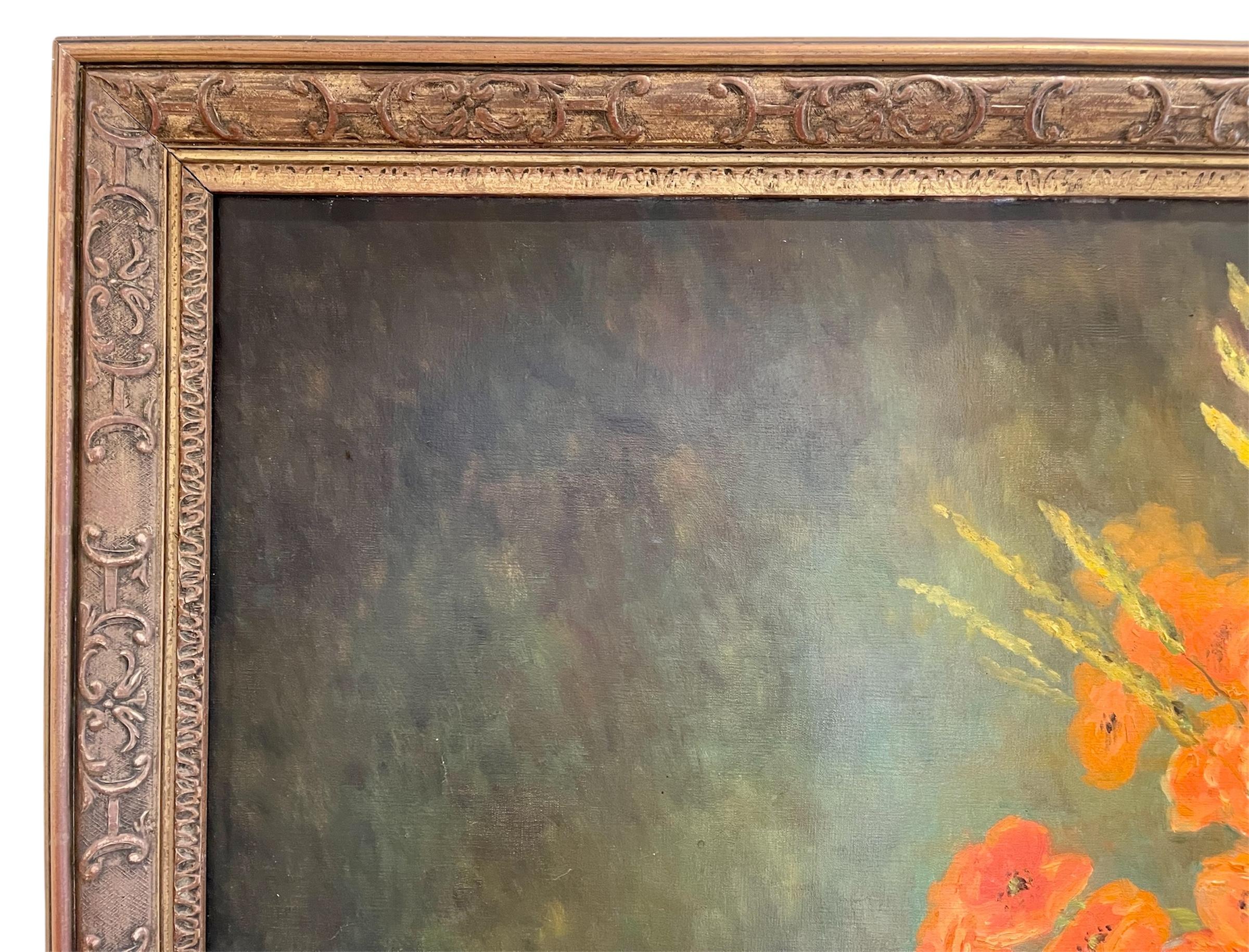 Marie-madeleine De Rasky - Copper, Poppies, Wheat, Bread And Fruit For Sale 8