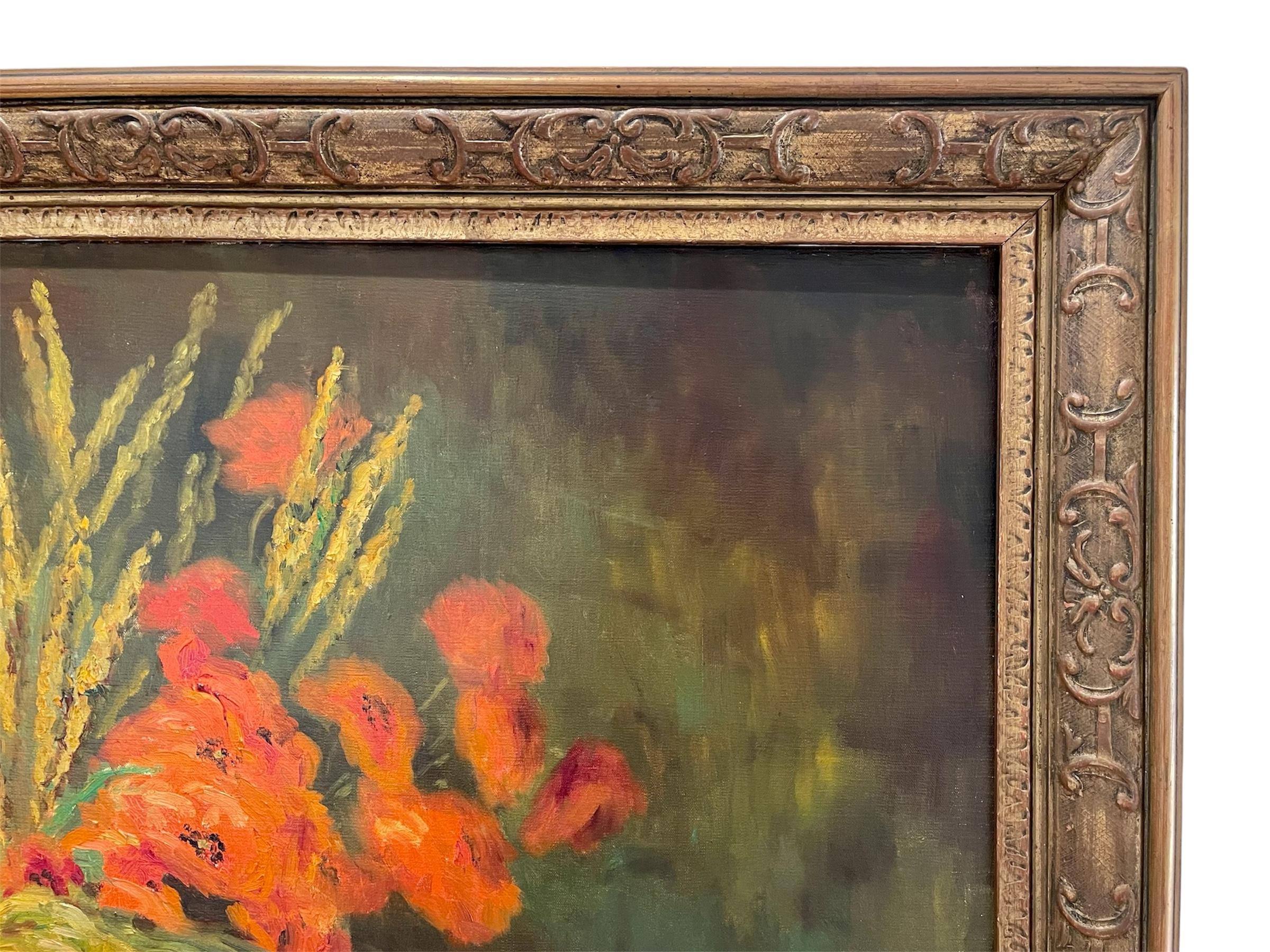 Marie-madeleine De Rasky - Copper, Poppies, Wheat, Bread And Fruit For Sale 9