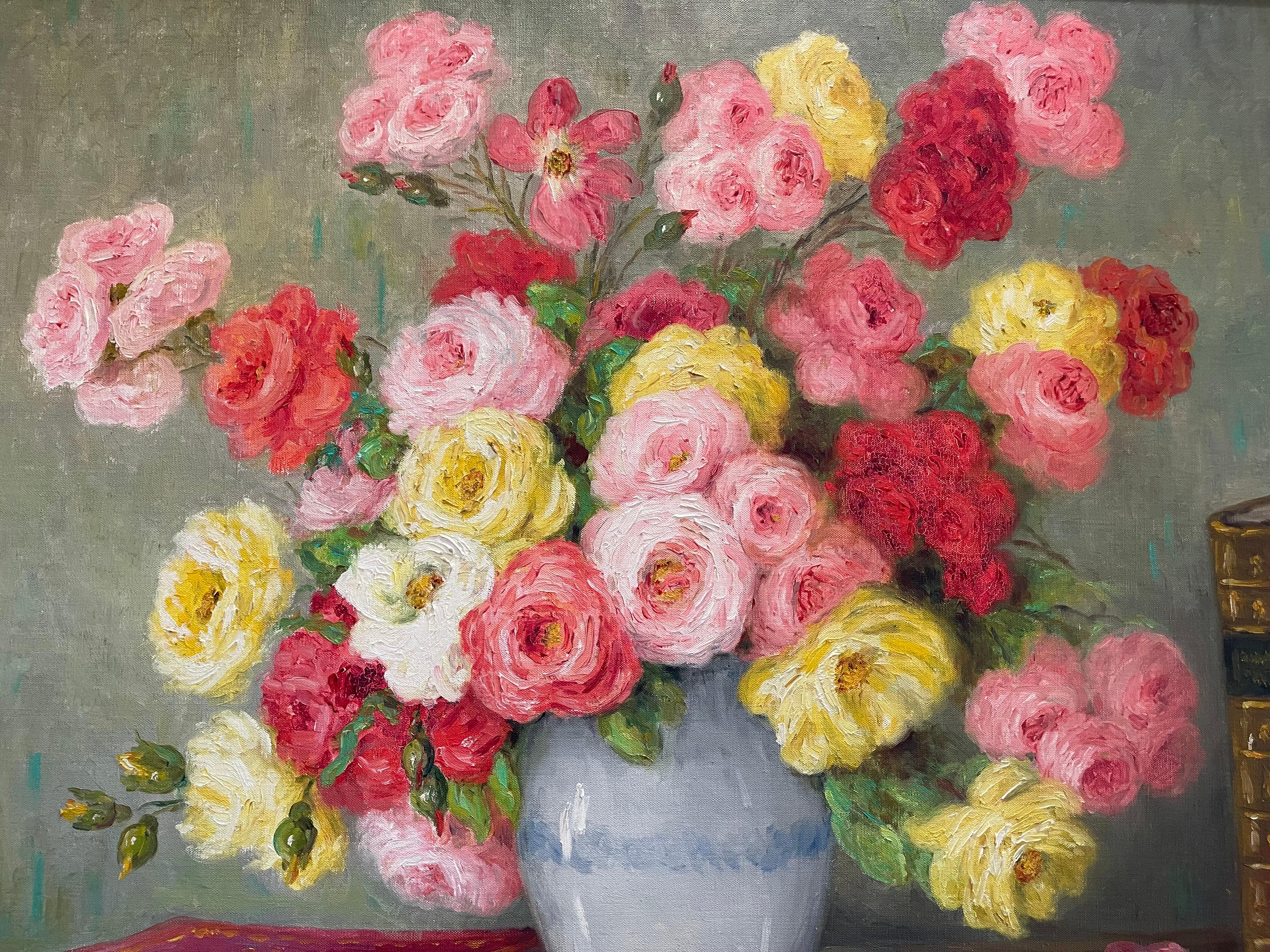 Marie-madeleine De Rasky - Roses And Books For Sale 1