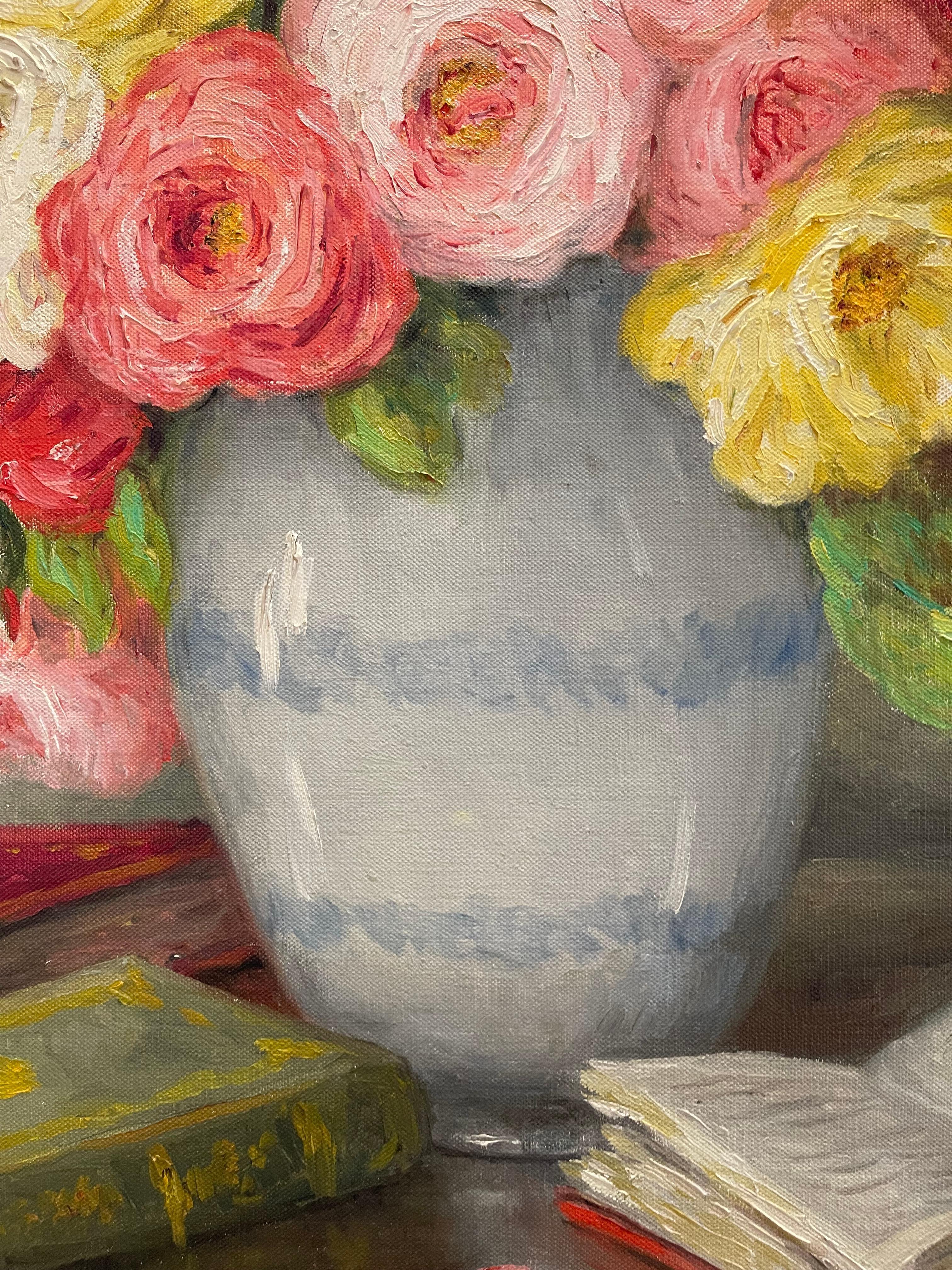 Marie-madeleine De Rasky - Roses And Books For Sale 3