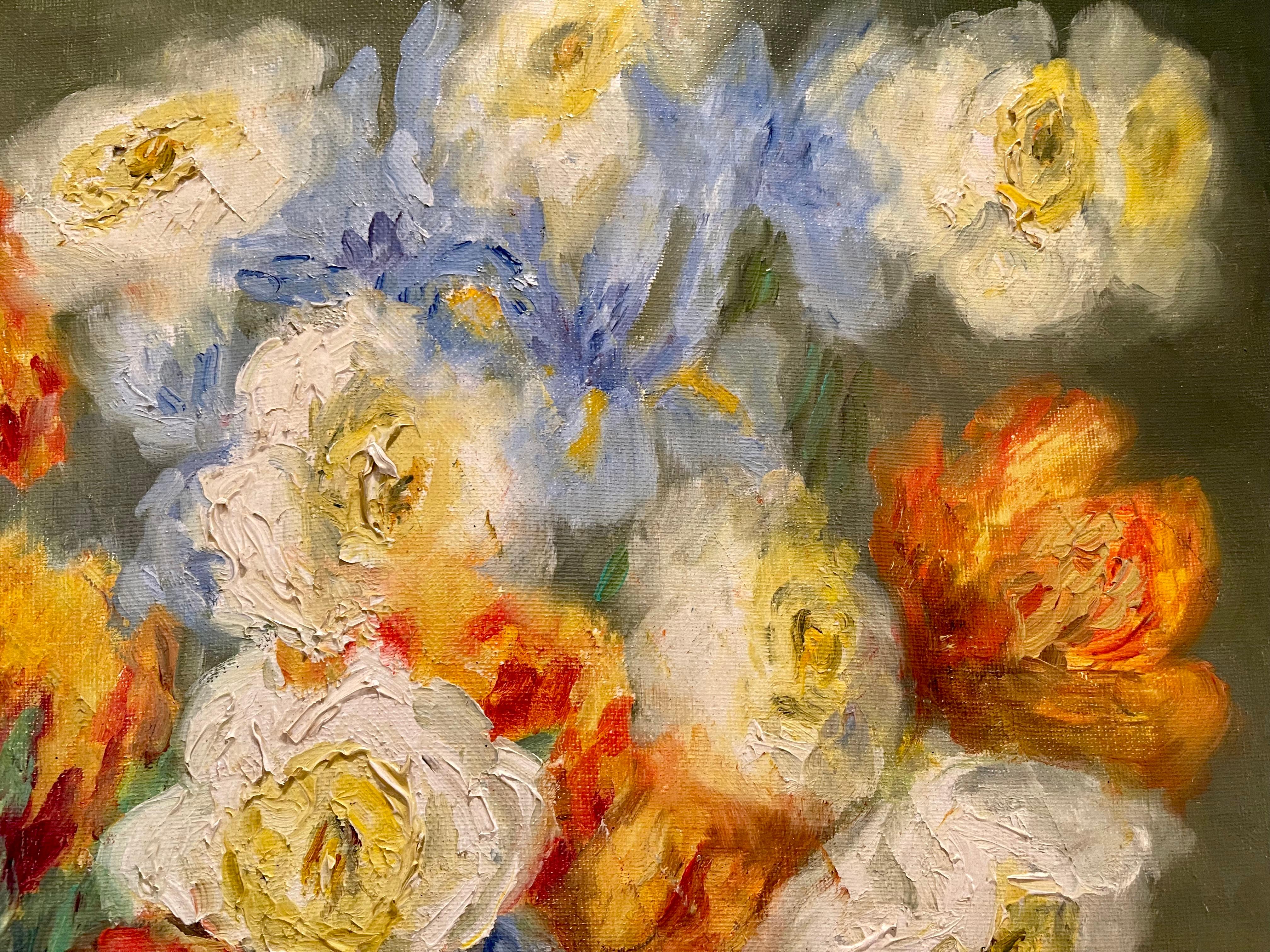 Canvas Marie-madeleine De Rasky - Tulips In A Vase For Sale