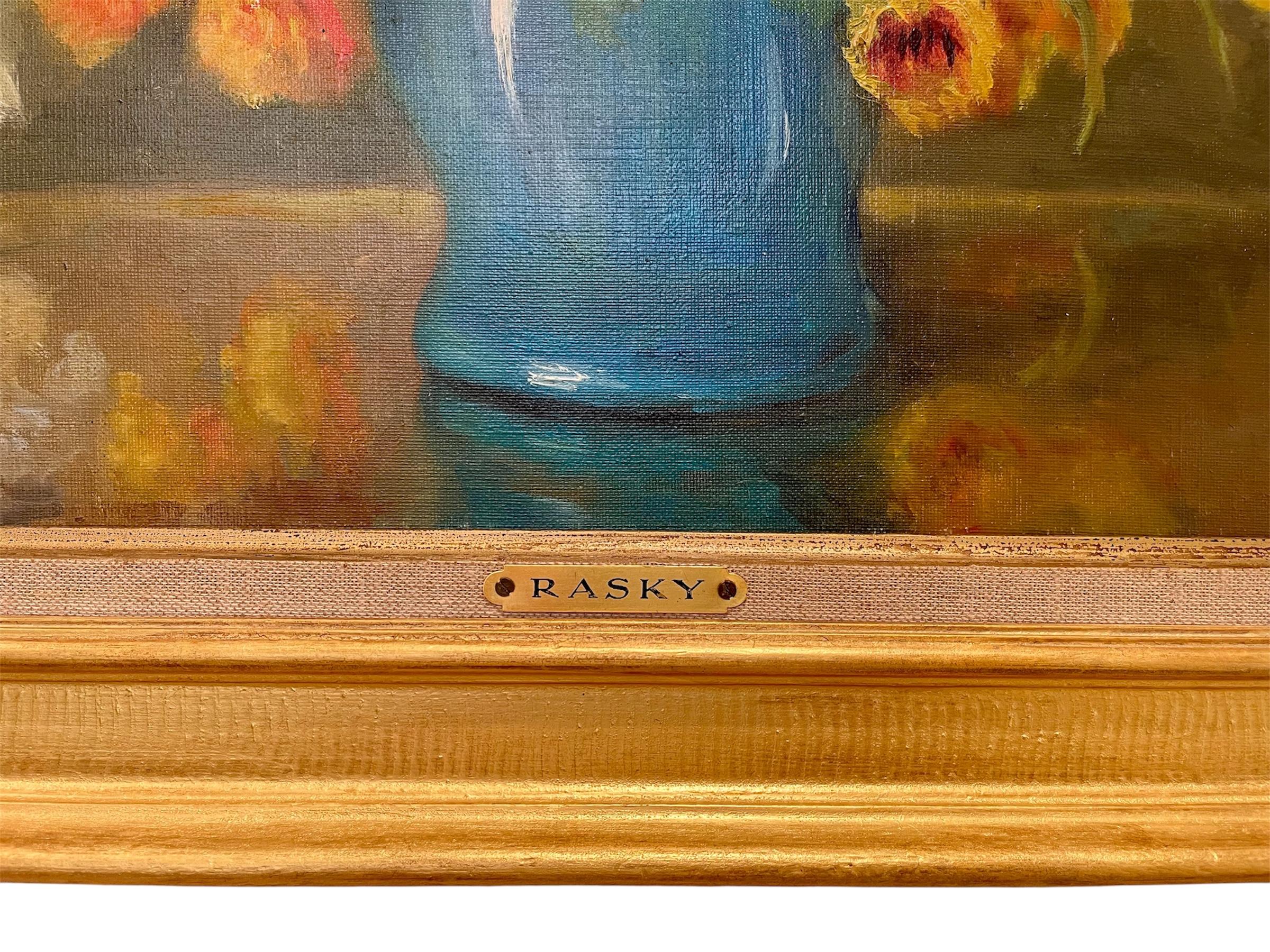 Marie-madeleine De Rasky - Tulips In A Vase For Sale 2