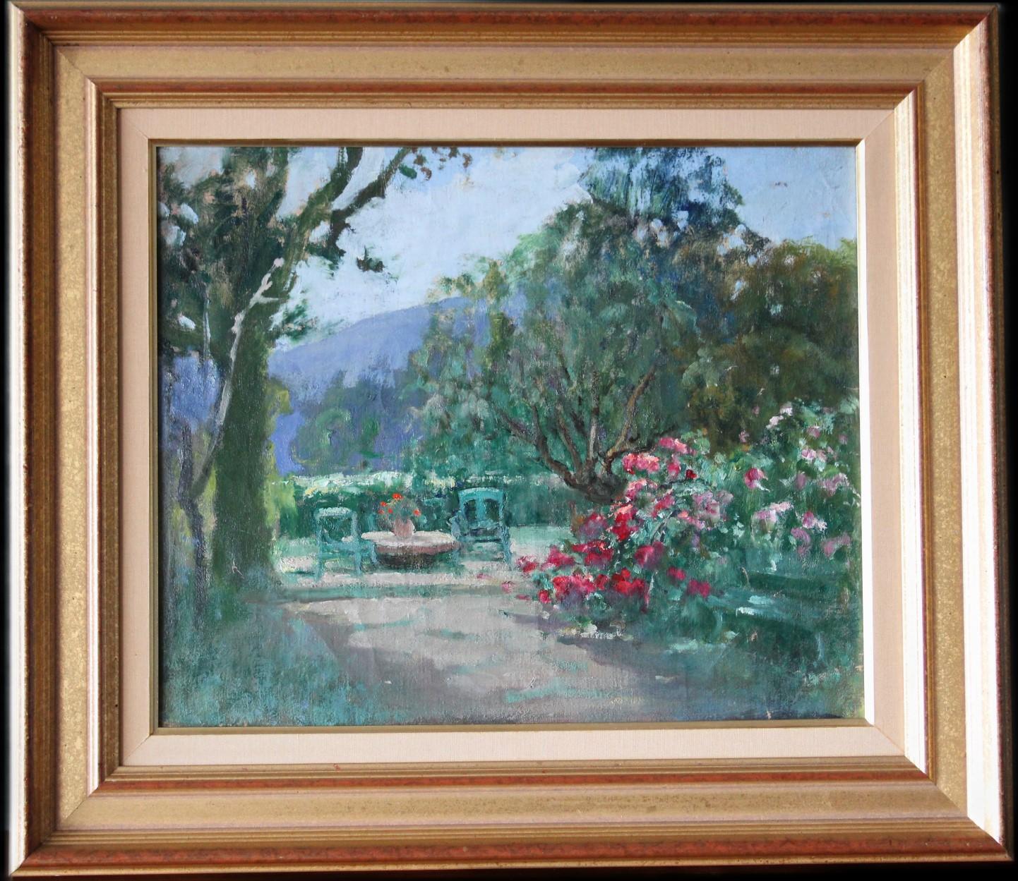 Marie Marguerite Reol Landscape Painting – Landschaftslandschaft, Ölgemälde, Gartenlandschaft, Berglandschaft, französische Kunst