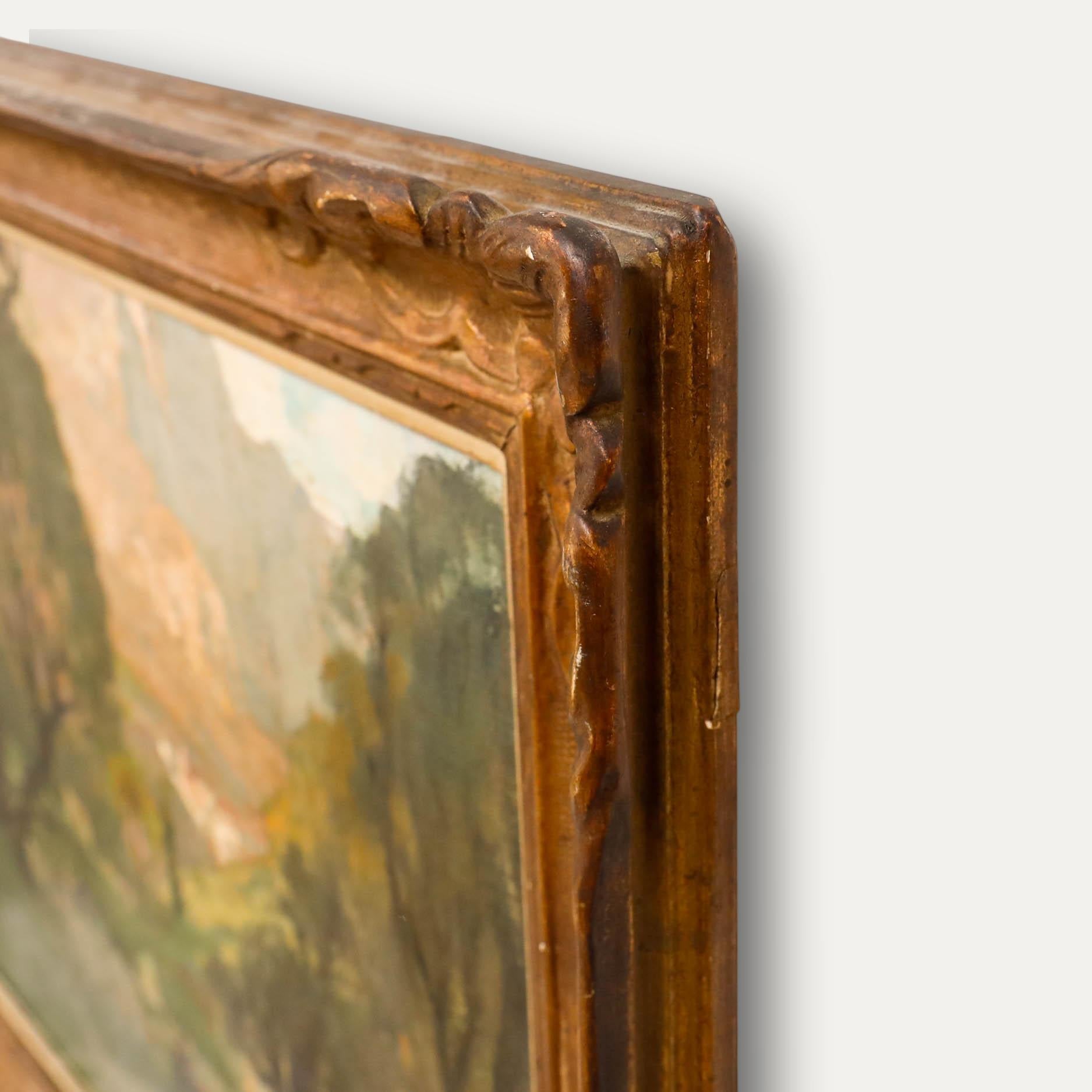 Marie Marguerite Reol (1880-1963) - Huile encadrée, Paysage du Midi en vente 4