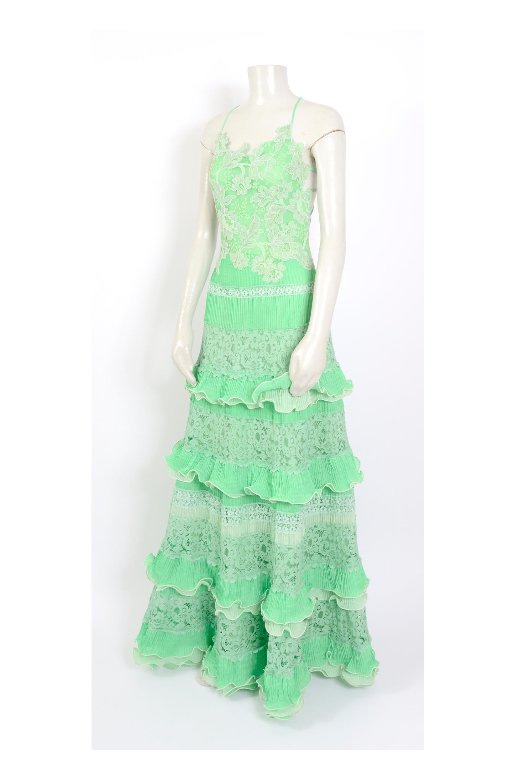 lime green lace dress