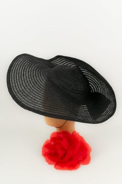 Marie Mercié Black Straw Hat/capeline