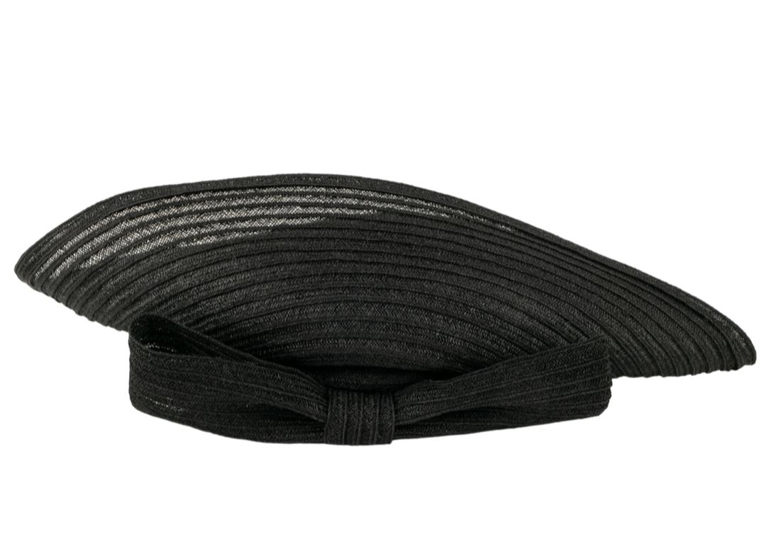 Nero Cappello/capelli di paglia Mary Mercié Black in vendita