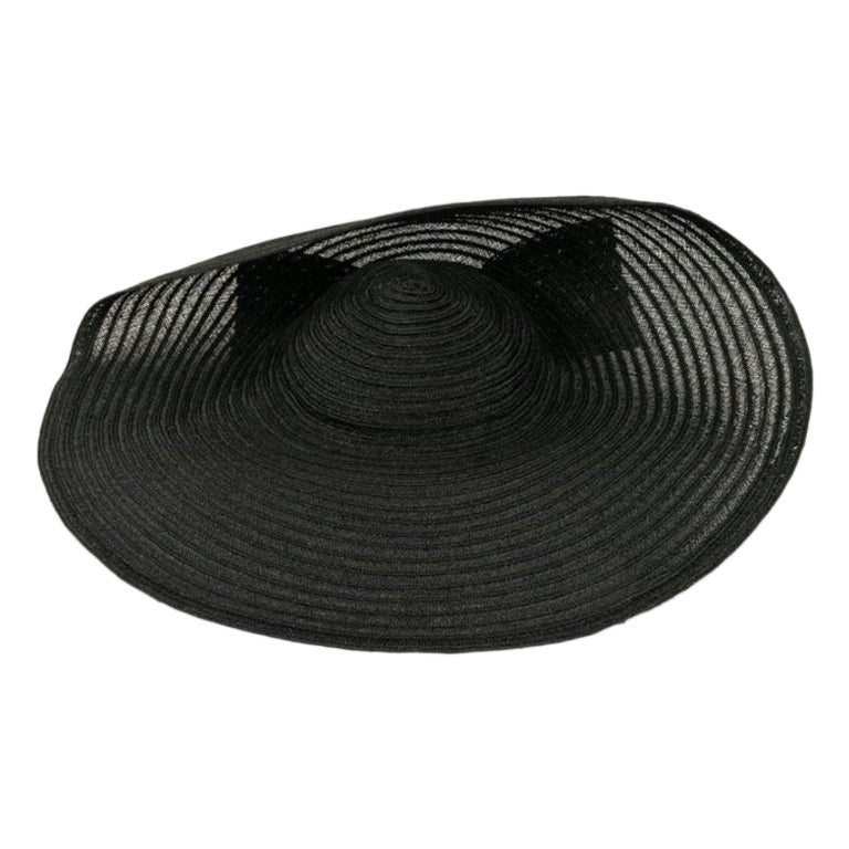 Sombrero/capelina de paja negra Marie Mercié