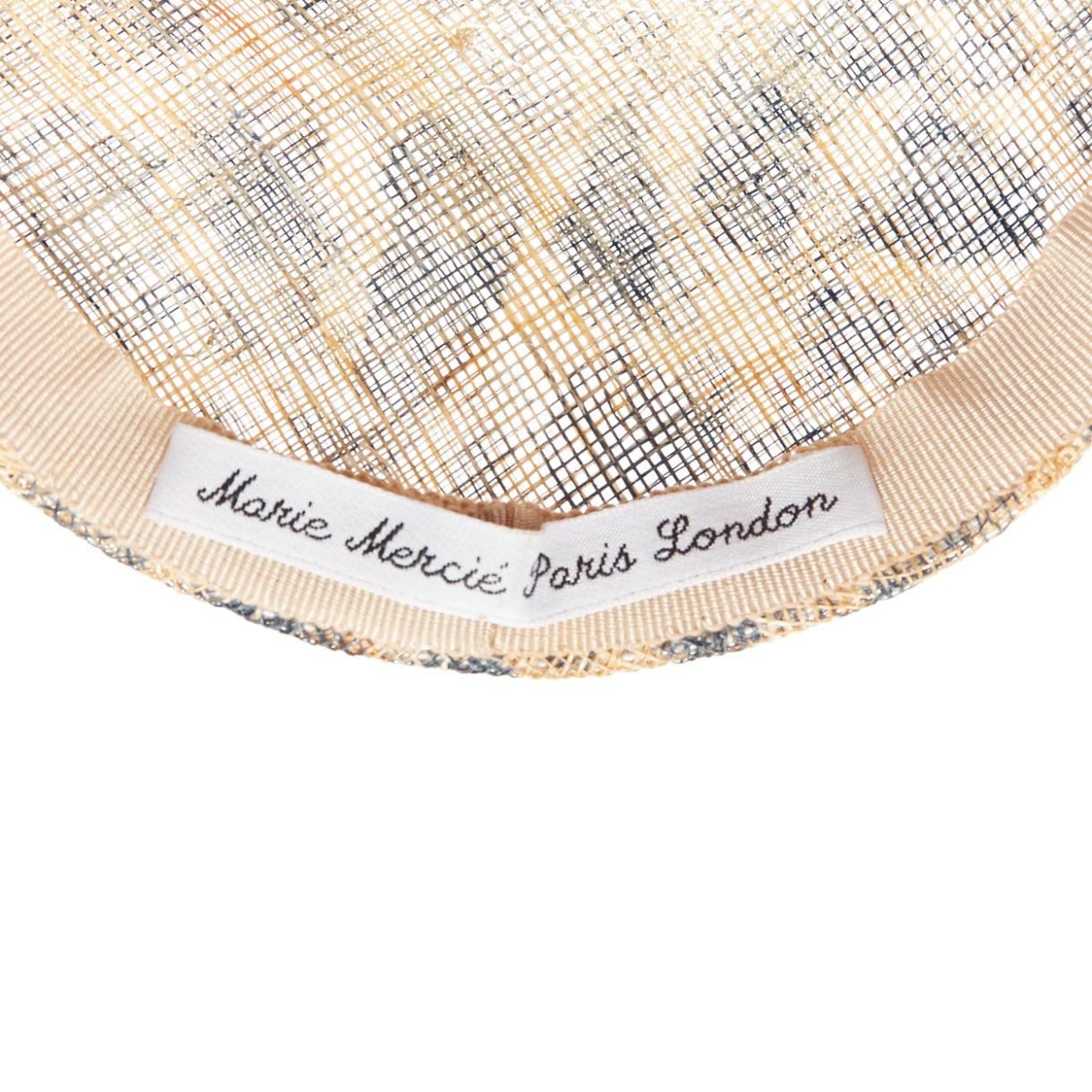 Cappello fascinatore con fiocco leopardato marrone MARIE MERCIE in vendita 3