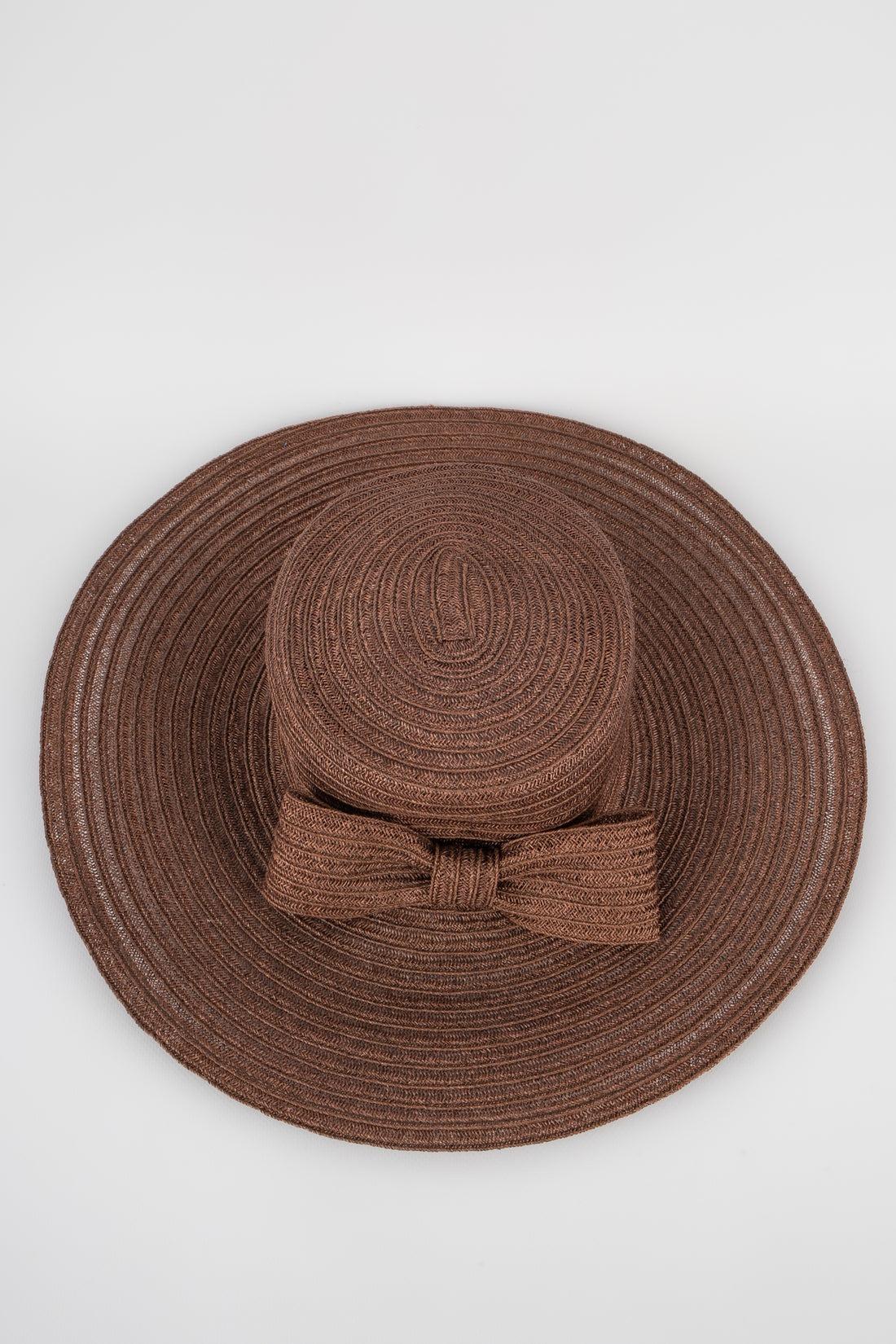 Black Marie Mercié Brown Straw Hat For Sale