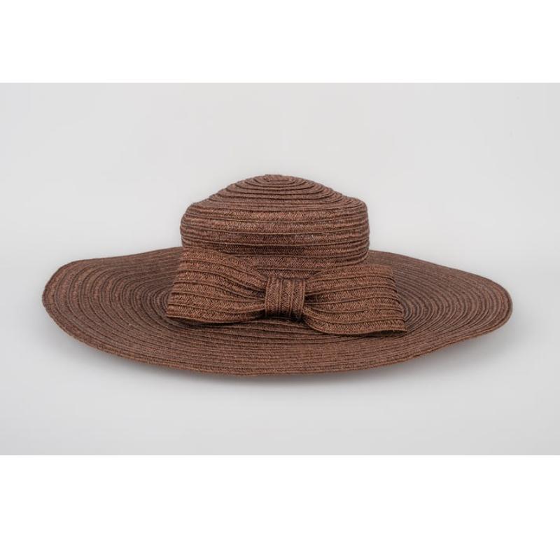 Women's Marie Mercié Brown Straw Hat For Sale