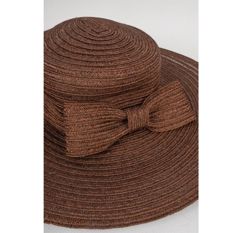 Marie Mercié Brown Straw Hat For Sale 2