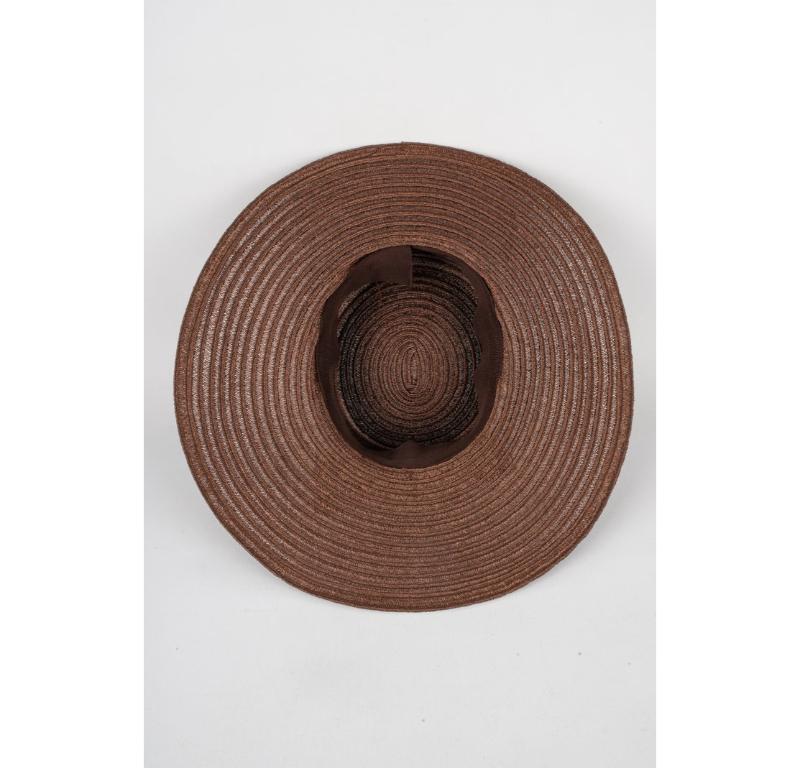 Marie Mercié Brown Straw Hat For Sale 3
