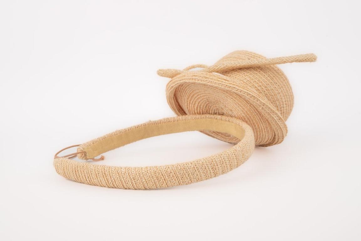 Marie Mercié 'Coffe Break' Fascinator Hat In Excellent Condition In SAINT-OUEN-SUR-SEINE, FR