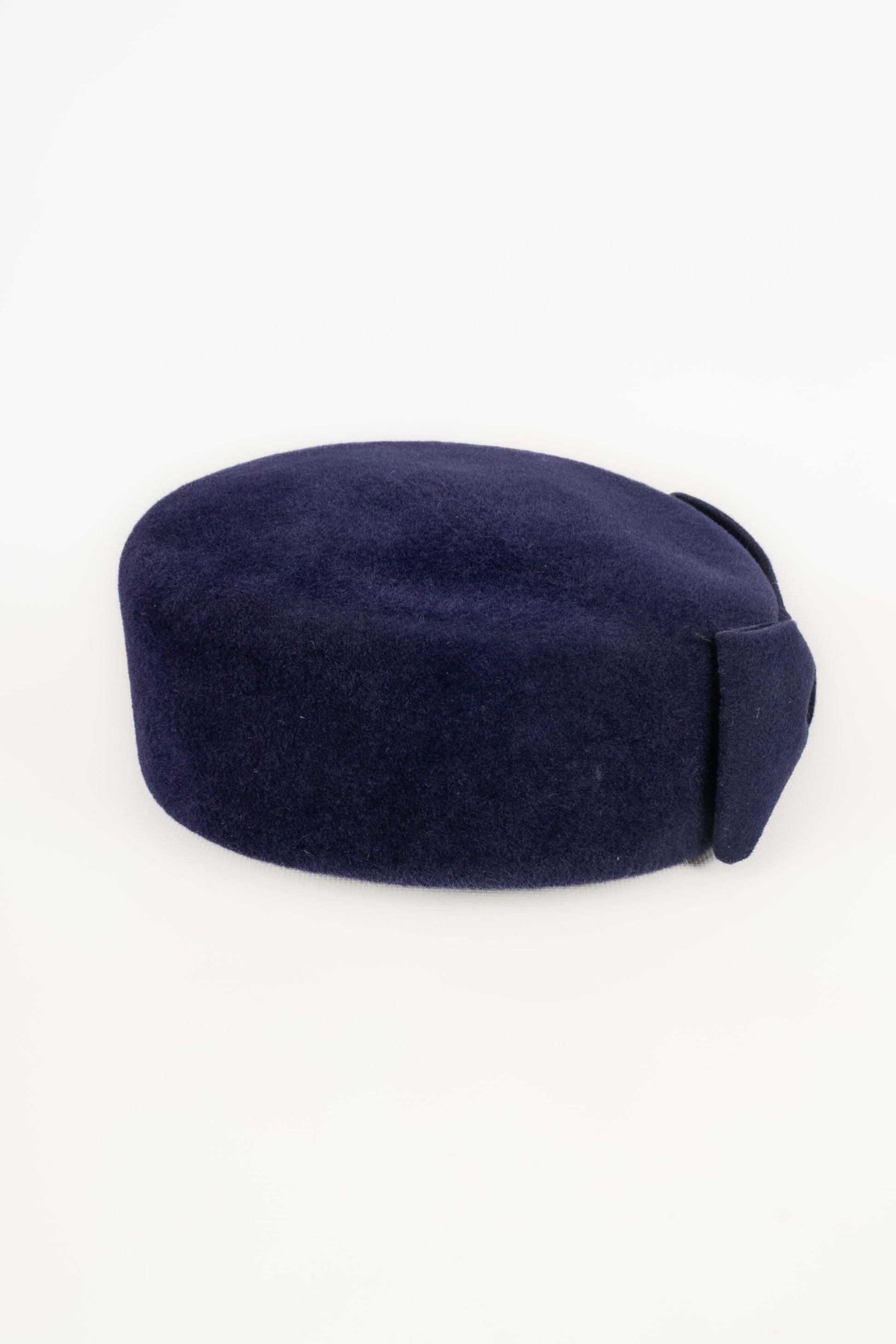 Women's Marie Mercié Navy-Blue Moleskin Hat For Sale