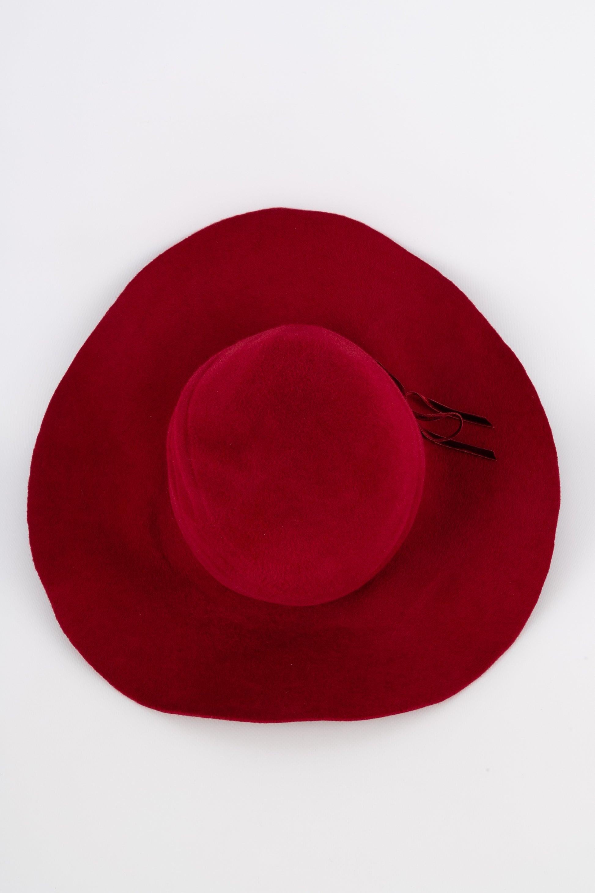 Marie Mercié Red Felt Hat For Sale 2