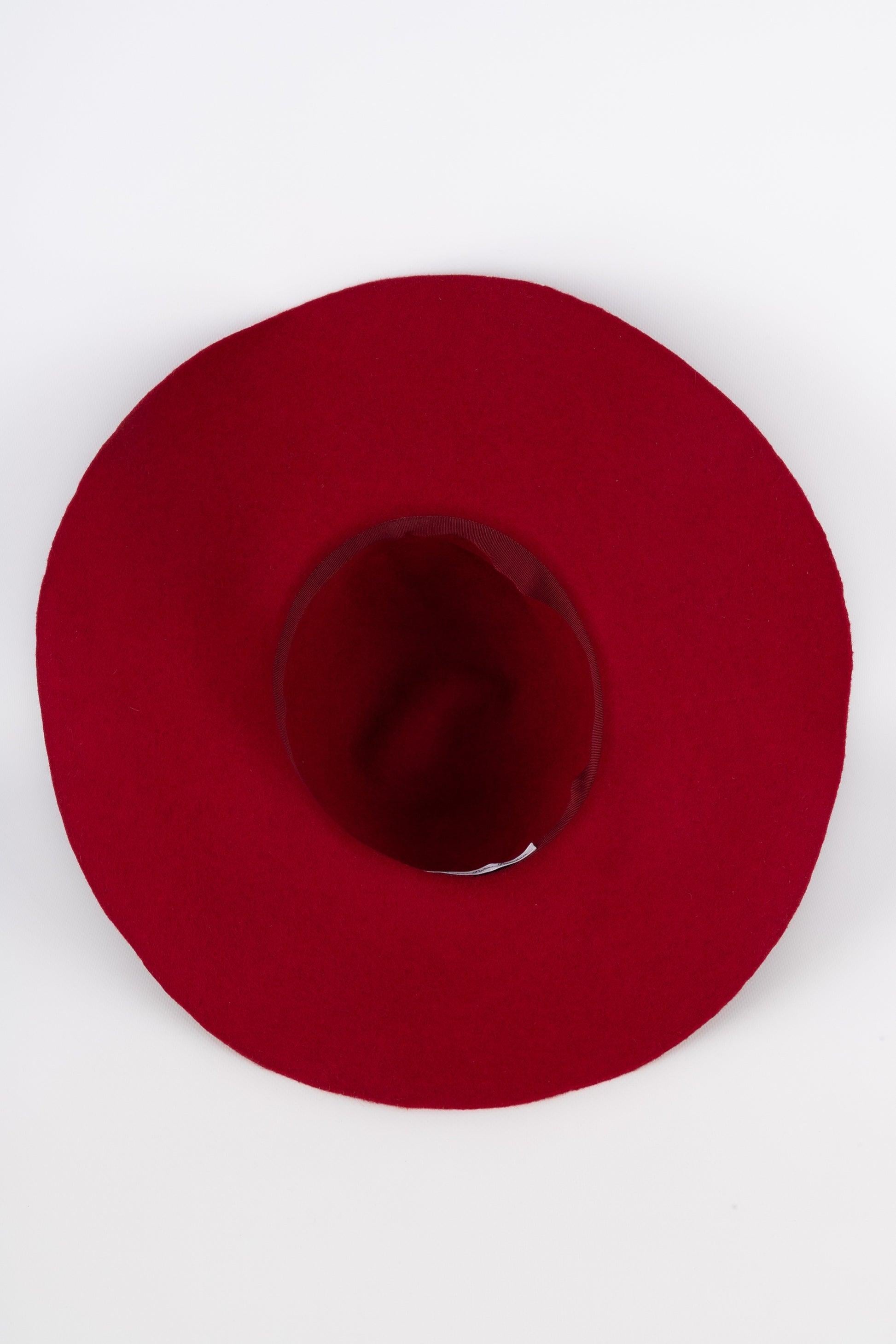 Marie Mercié Red Felt Hat For Sale 3