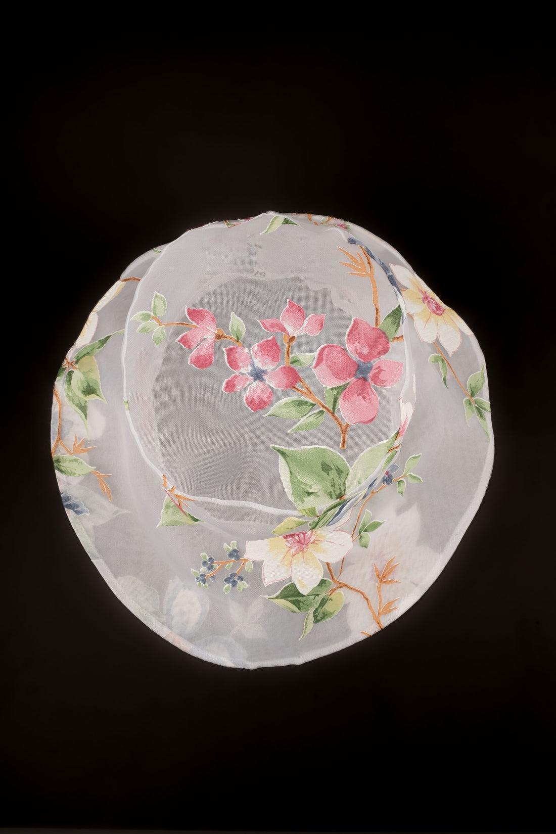 Women's Marie Mercié White Organdie Flower Hat For Sale