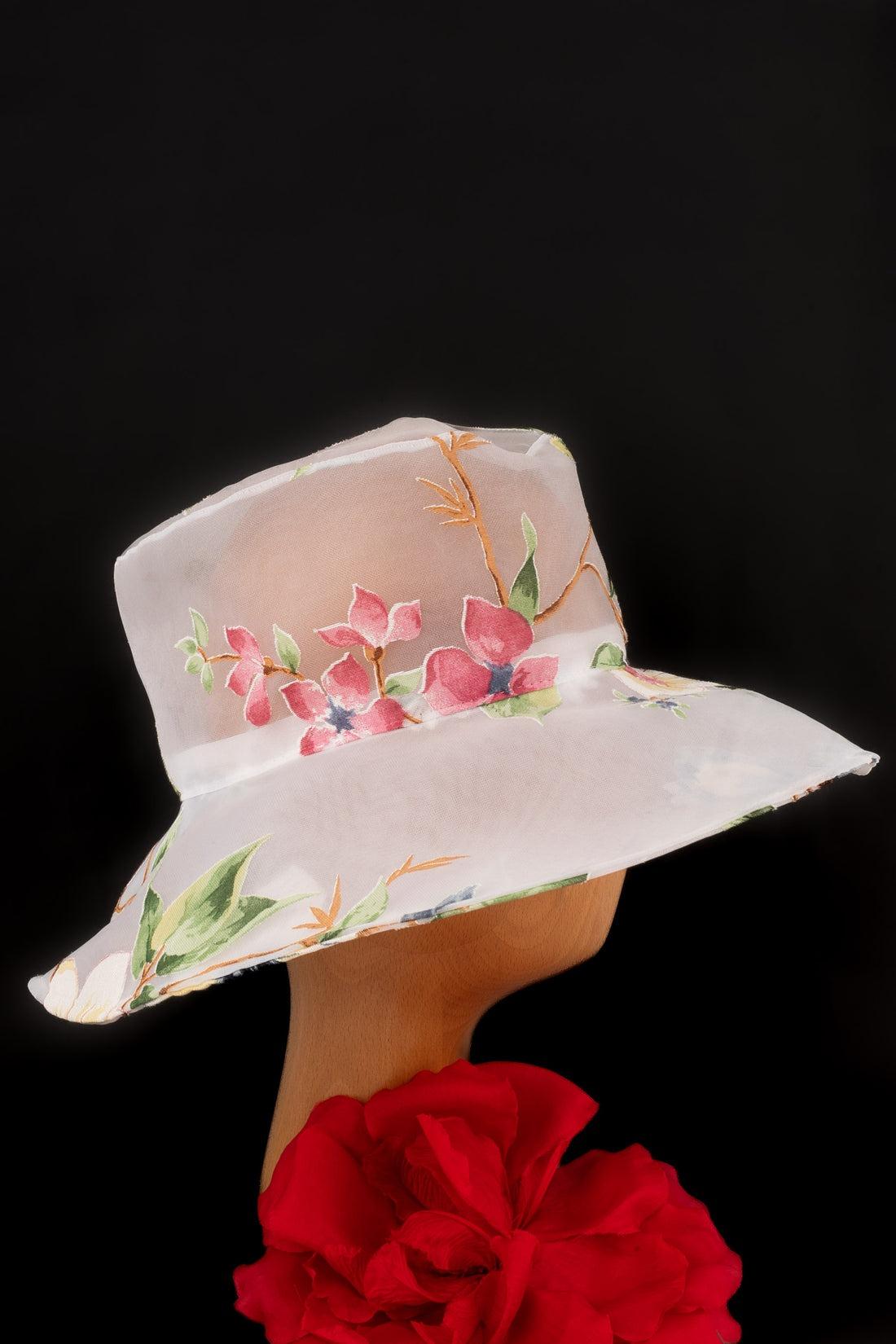 Marie Mercié White Organdie Flower Hat For Sale 4