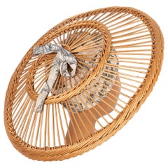 Marie Mercier Hat / Capeline in Wicker and Fabric