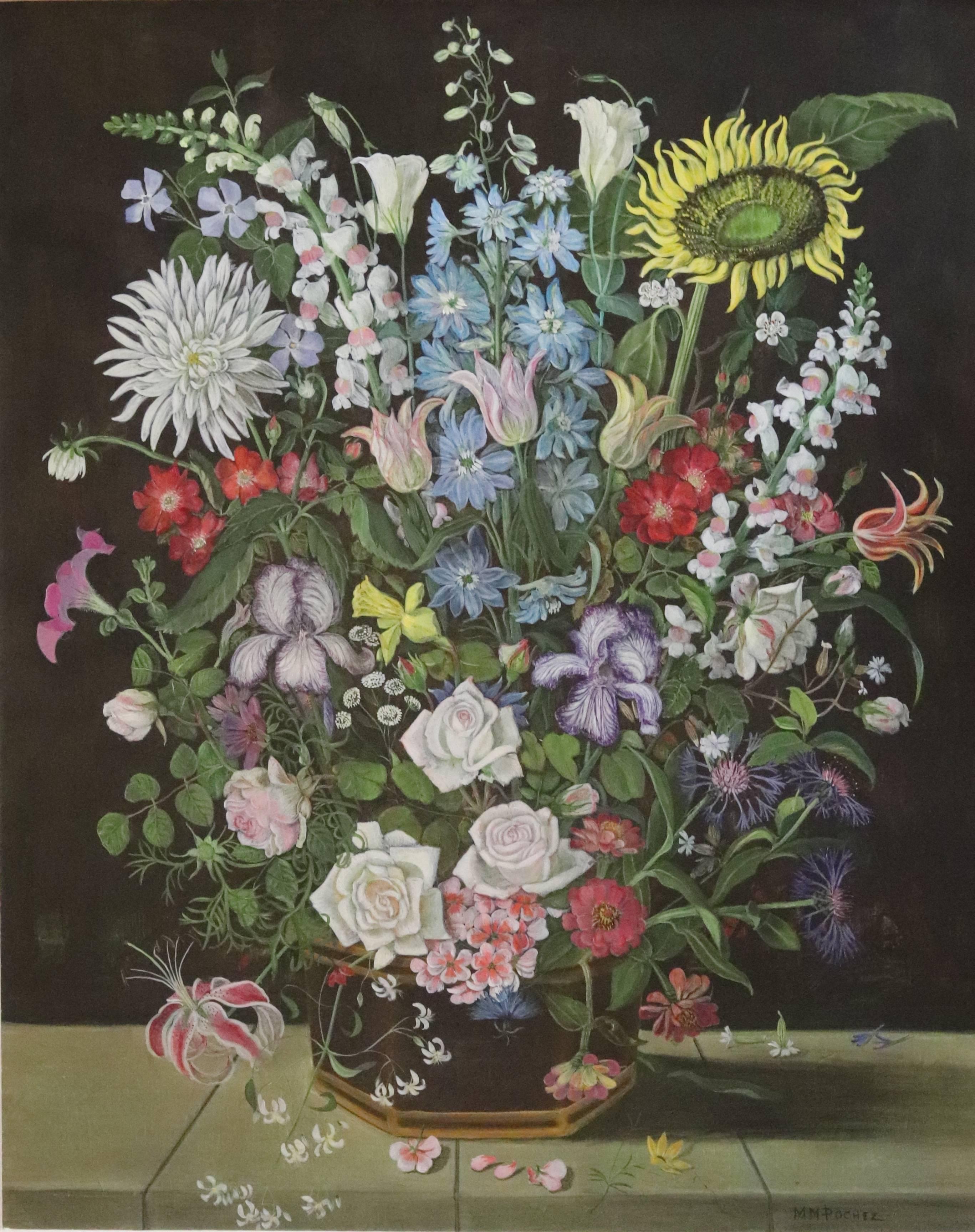 Pochez wurde in Frankreich geboren und ist für ihre fantastischen Blumenstillleben bekannt.