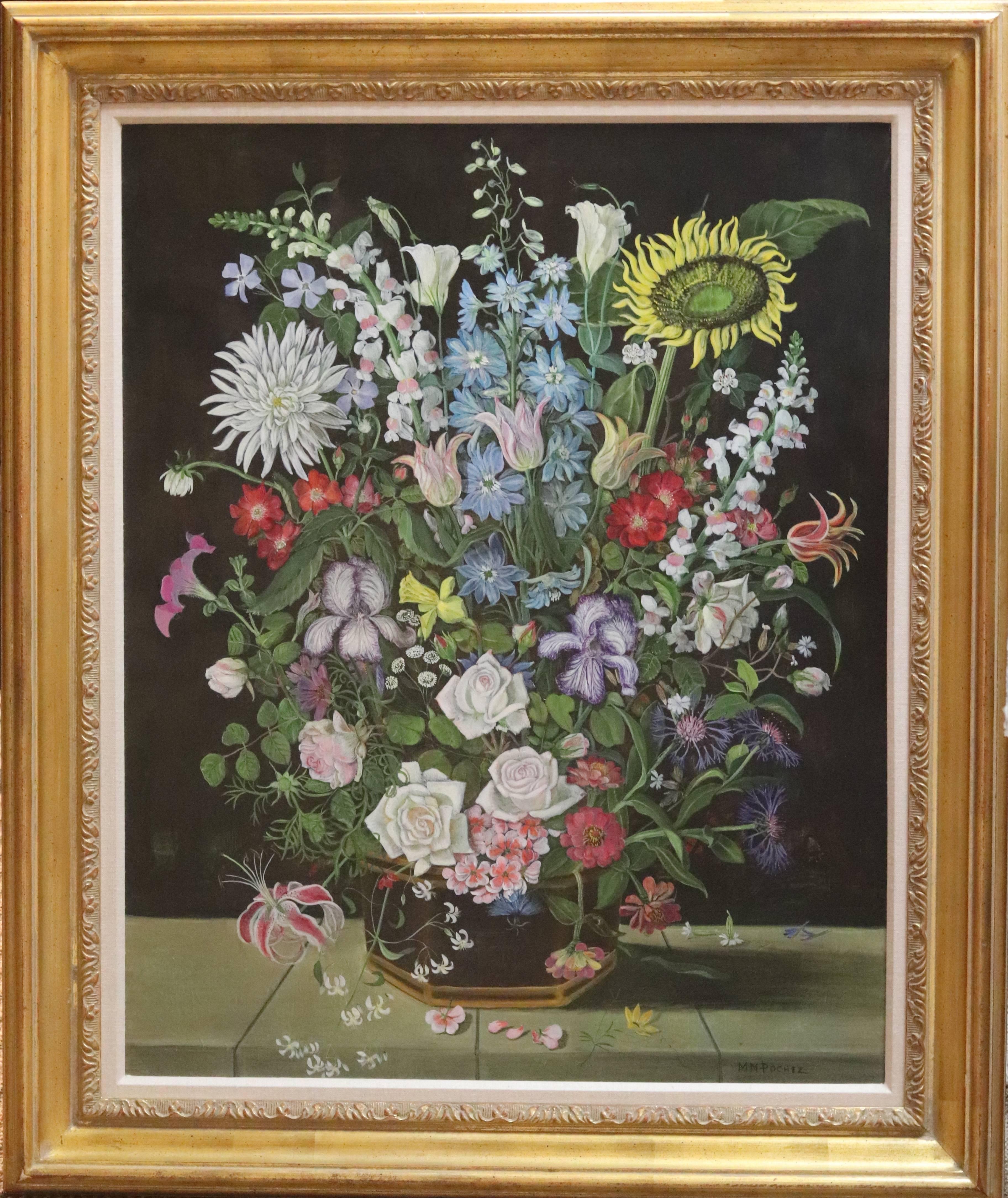 MARIE-MONIQUE POCHEZ Still-Life Painting – Blumen