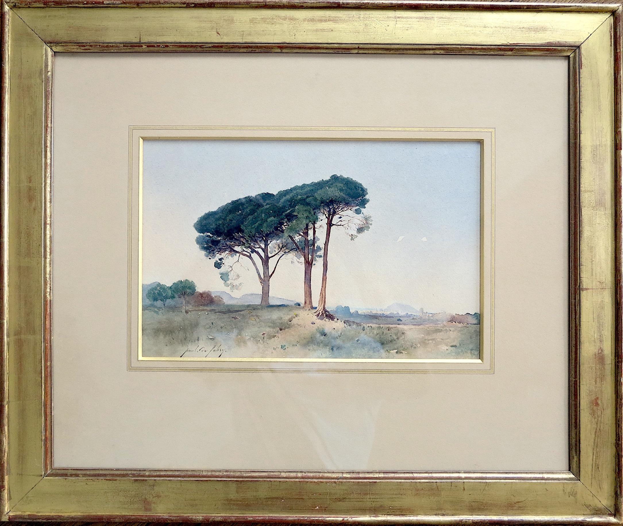 Southern landscape - France - Painting by Marie Paul Henry de FABRY