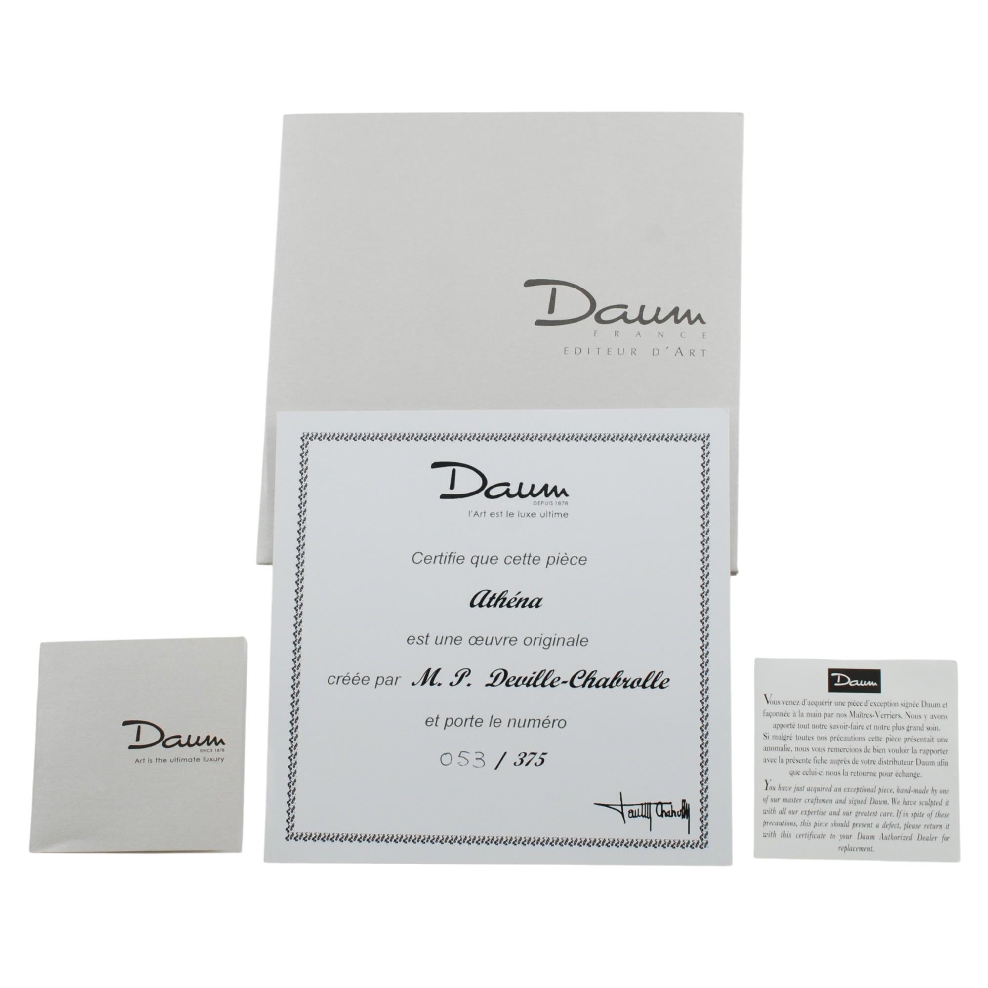 Marie-Paule Deville-Chabrolle für Daum Athena, Kristallskulptur in limitierter Auflage im Angebot 6