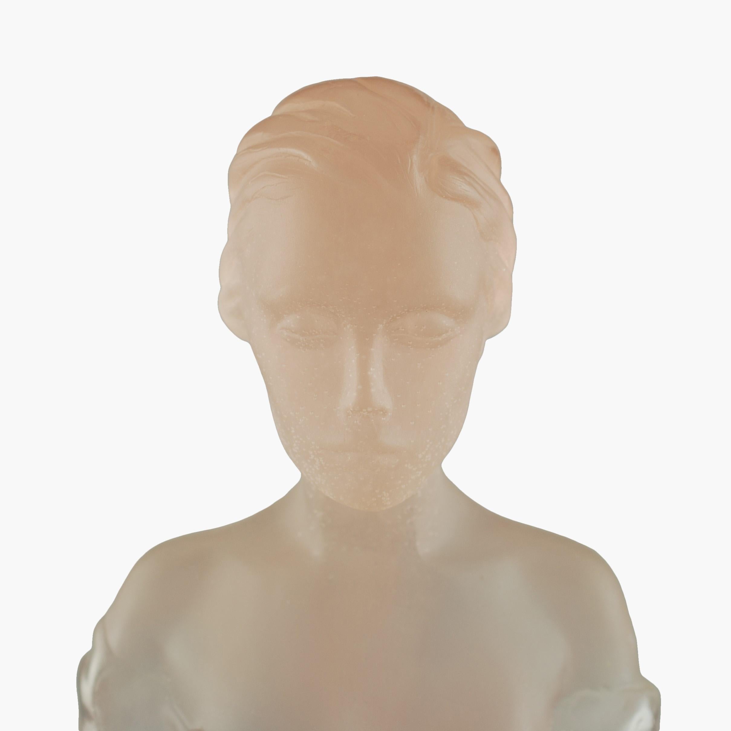 Modern Marie-Paule Deville-Chabrolle for Daum Athena Limited Edition Crystal Sculpture For Sale