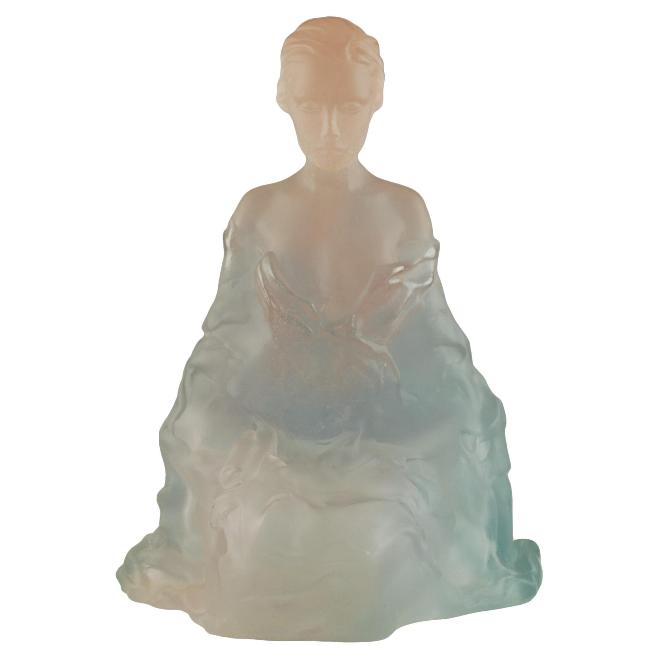 Marie-Paule Deville-Chabrolle for Daum Athena Limited Edition Crystal Sculpture For Sale