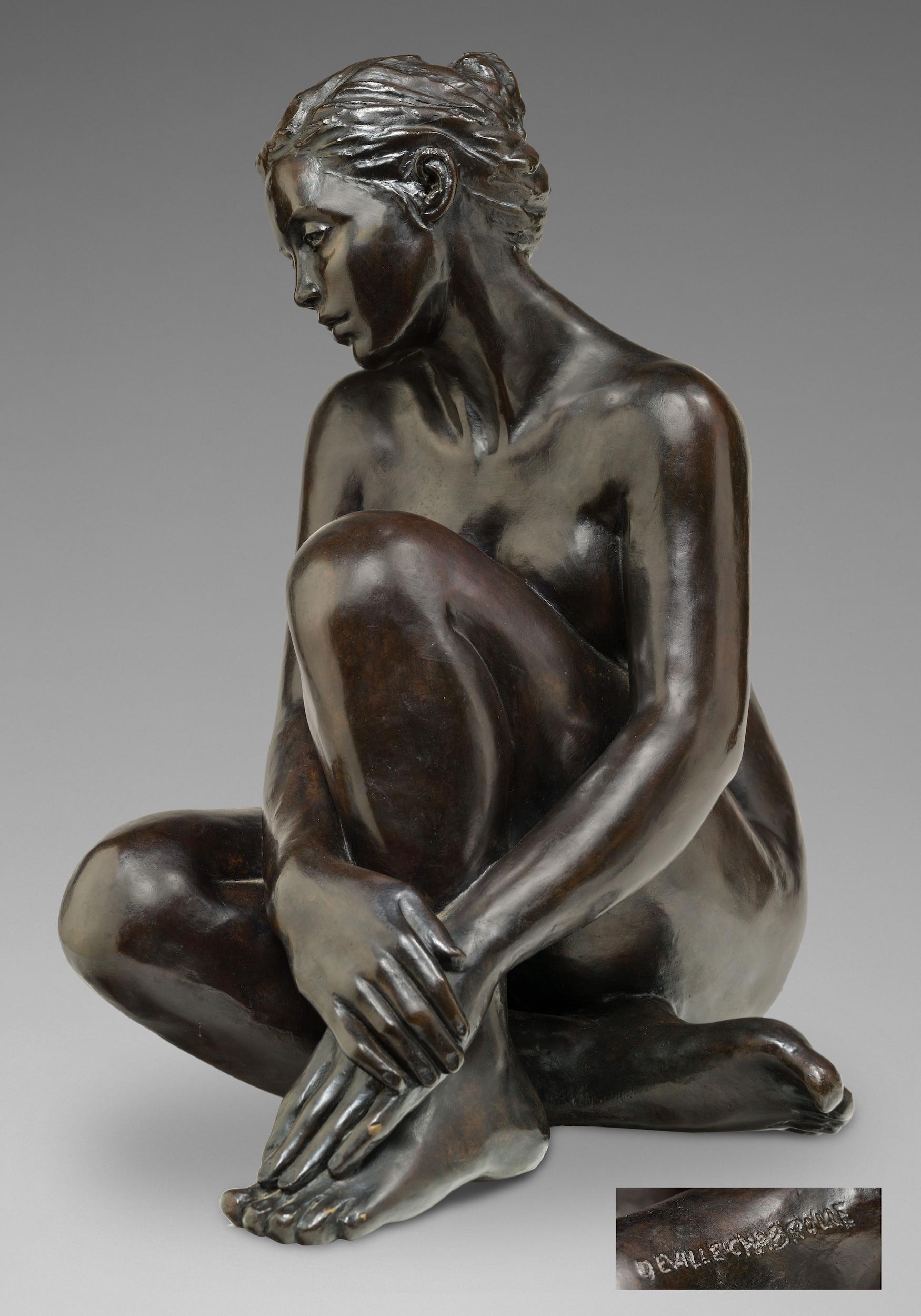 Figurative Sculpture Marie-Paule Deville-Chabrolle - Mlancolie
