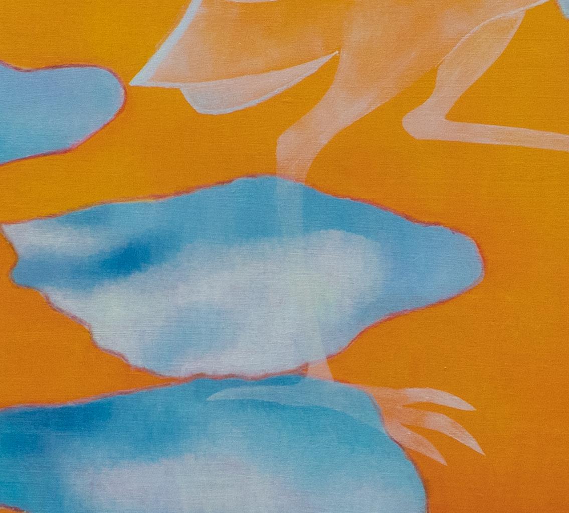 Französische Contemporary Art von M.-P. Autonne - Fragment d'Éternité (Orange), Figurative Painting, von Marie-Pierre Autonne