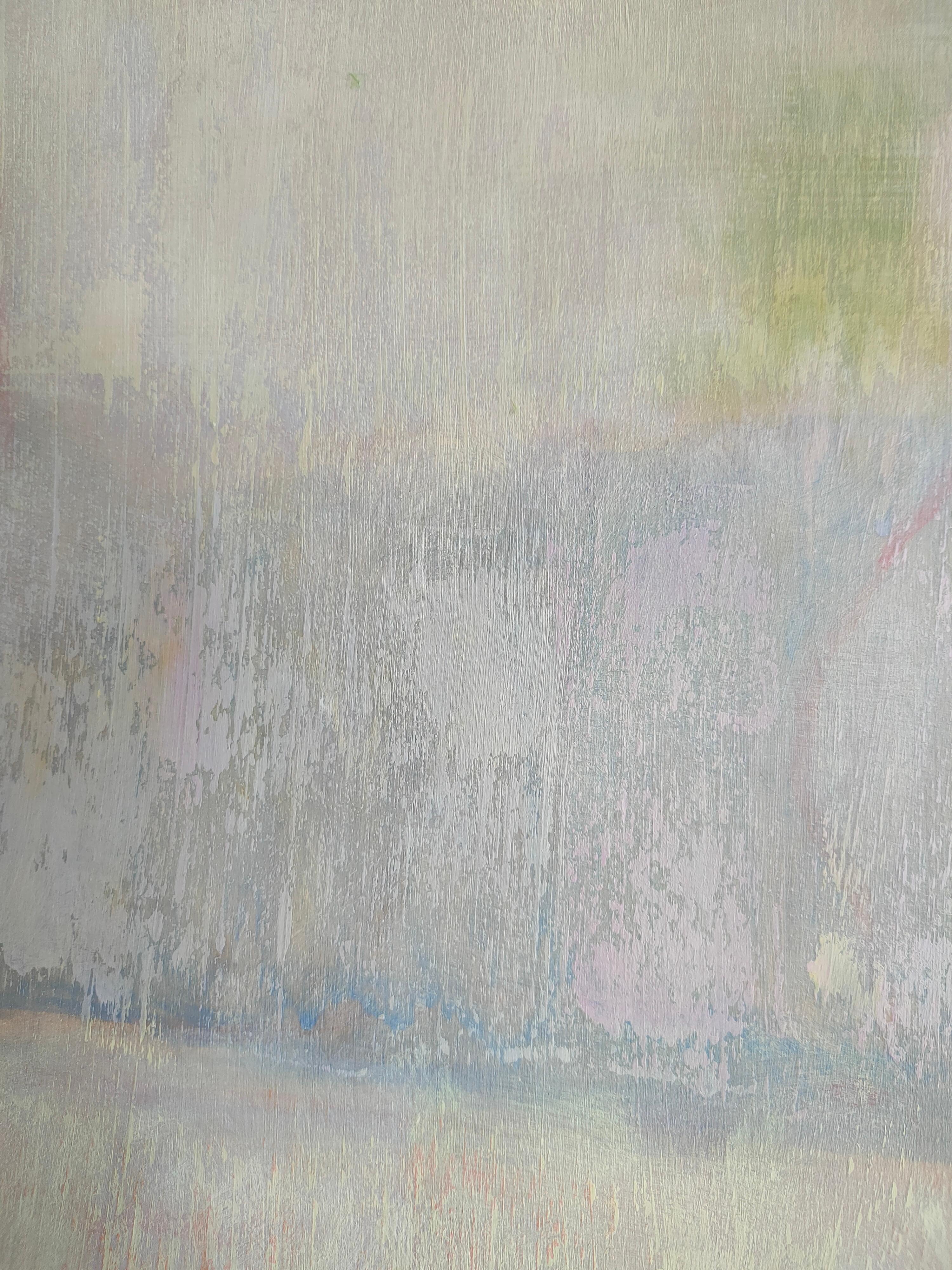 Arte contemporáneo francés de M.-P. Autonne - Heureuse Mélancolie - Figurative Painting Beige de Marie-Pierre Autonne