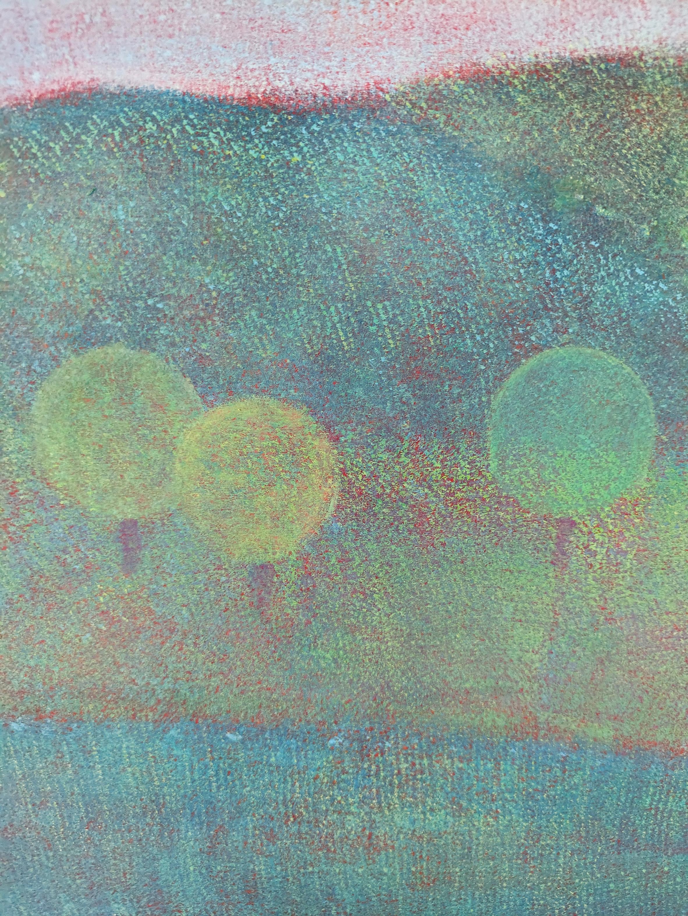 Arte contemporáneo francés de M.-P. Autonne - La Patience des Arbres - Painting de Marie-Pierre Autonne