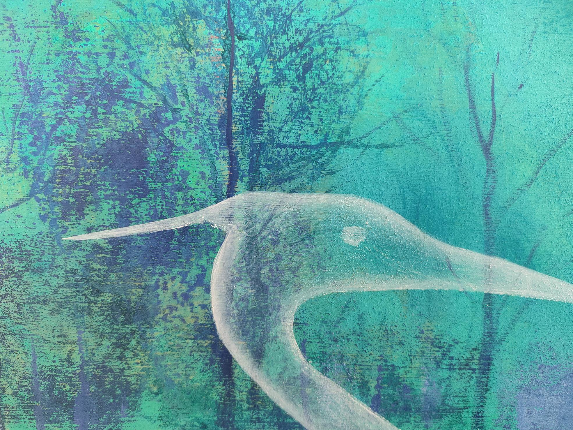 Arte contemporanea francese di M.-P. Autonne - La Sérénité de la Lune - Painting Contemporaneo di Marie-Pierre Autonne
