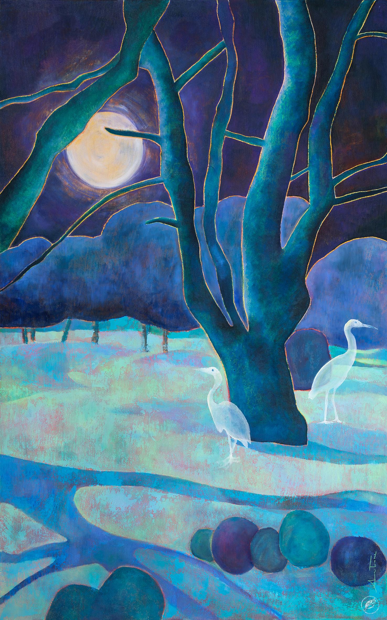 French Contemporary Art by M.-P. Autonne - Le Vert de la Lune